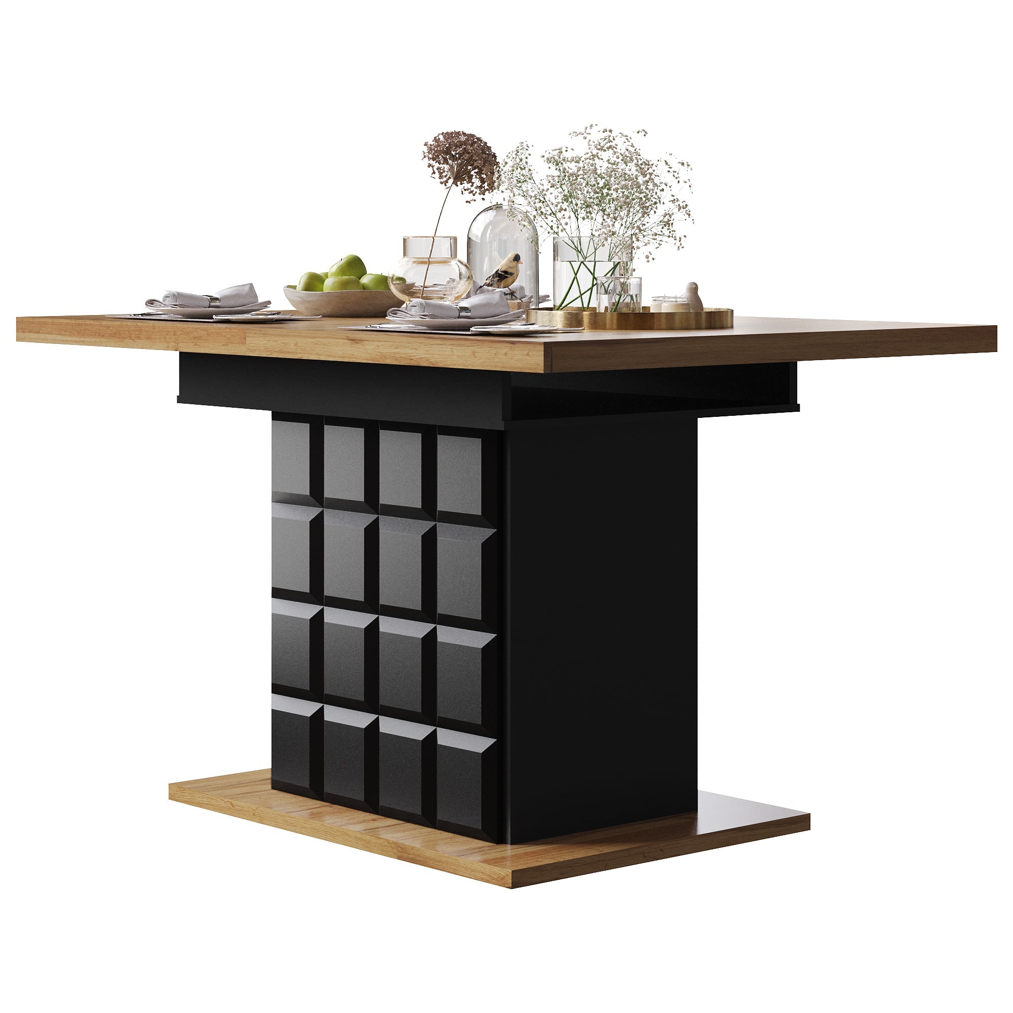 Logidon uitschuifbare eettafel 110-140 centimeter telescopisch naturel MDF