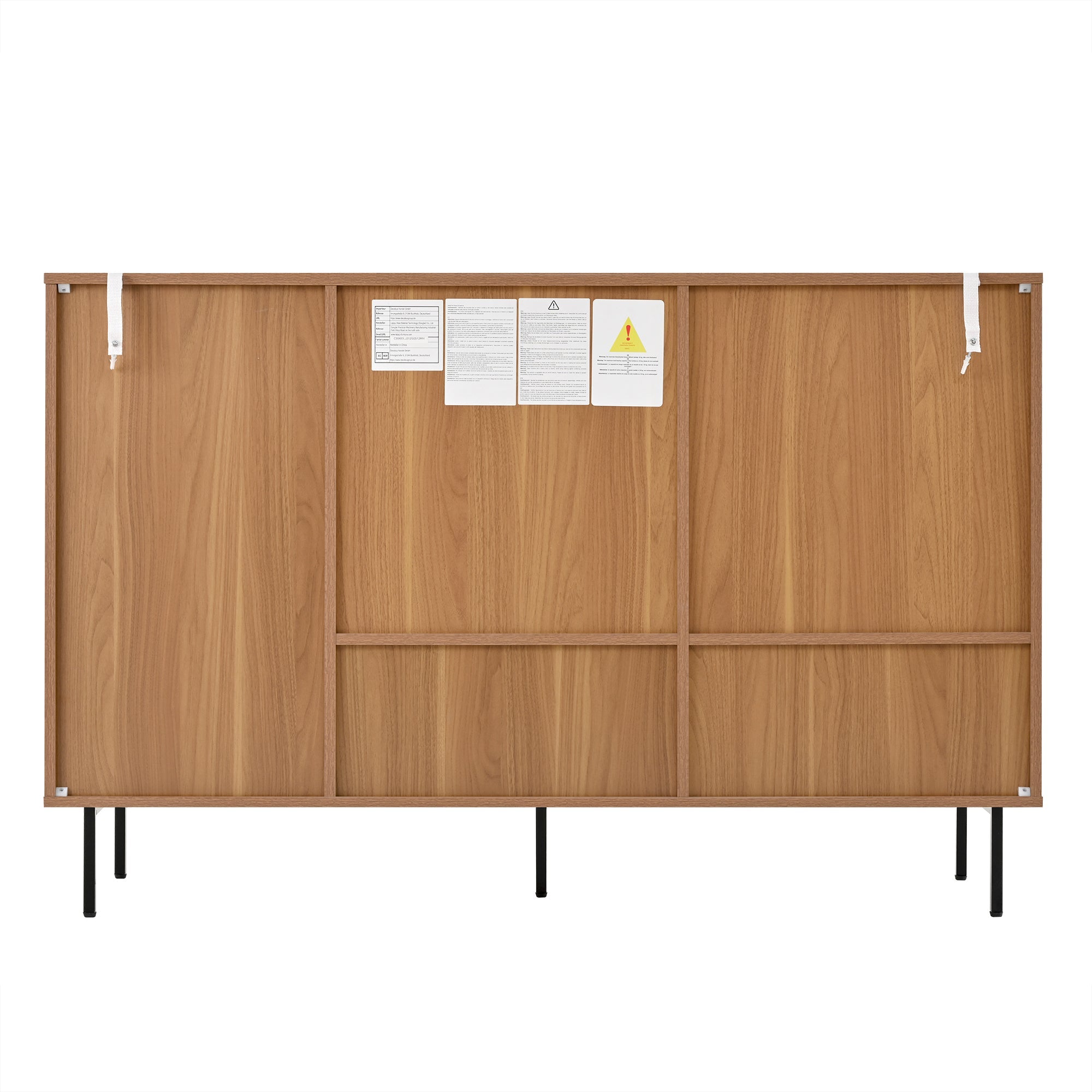 Logidon dressoir naturel 140x37x91cm met 2 schuifdeuren en 3 lades