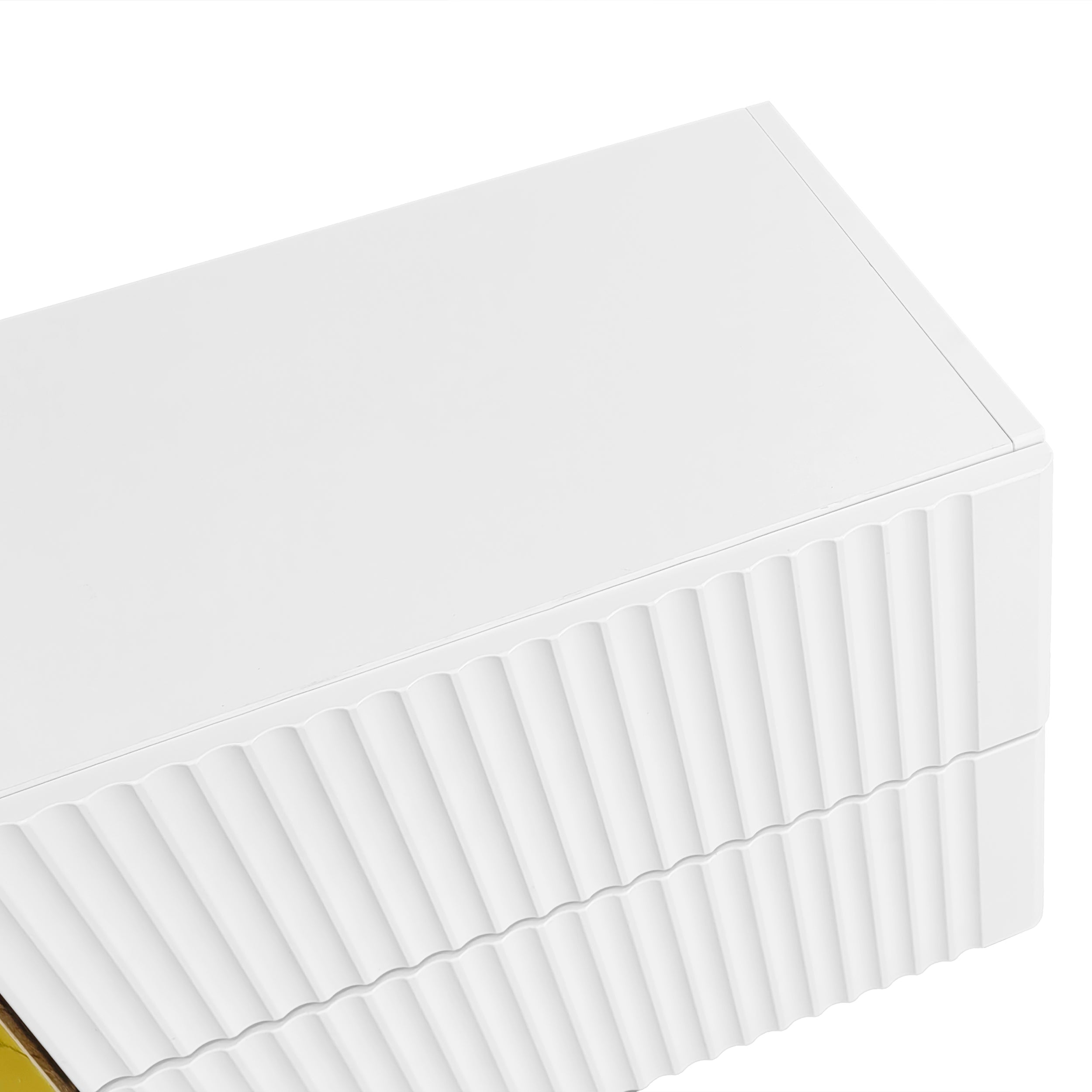 Logidon TV-meubel 190 cm wit goud houtnerf 3 deuren 2 lades