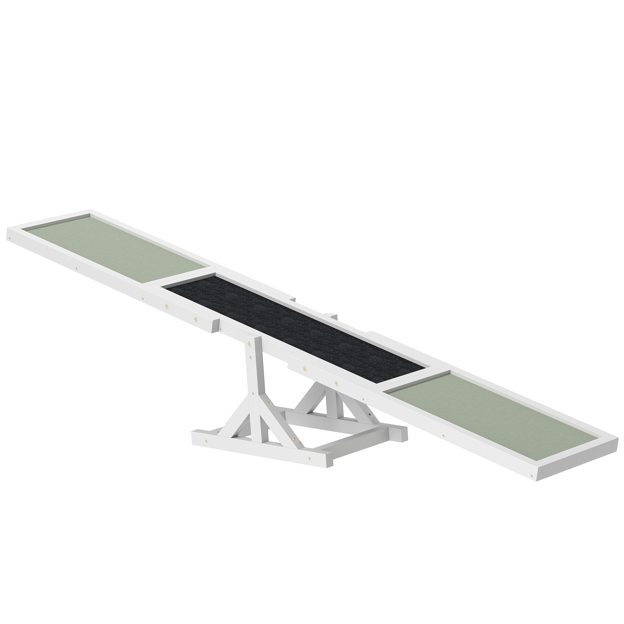 Logidon Hondenschommel Evenwichtsramp Hout Wit 180x30x30 cm Antislip