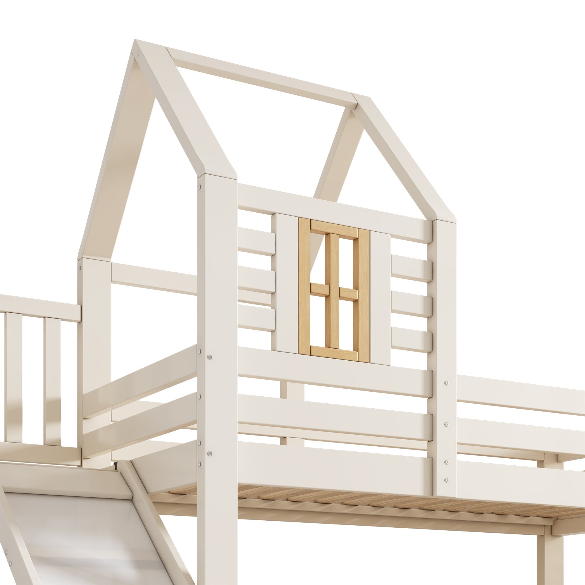 Logidon stapelbed 90x200/140x200 schuiflaadladder blokhut design