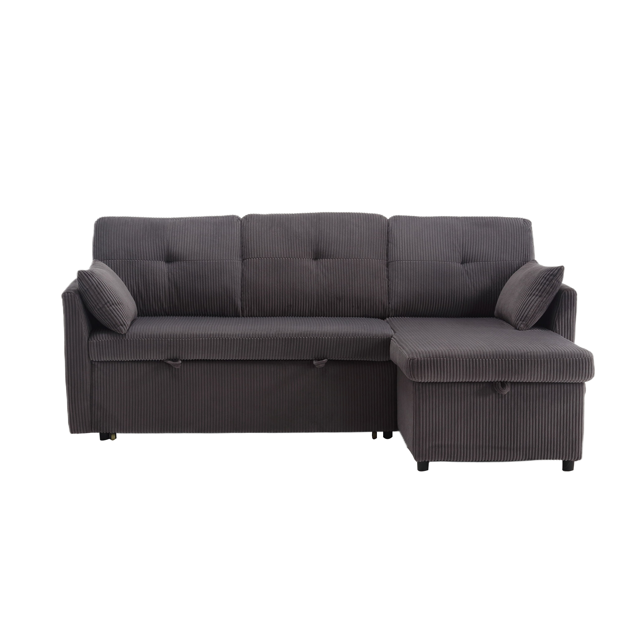 Logidon Sofa Bed With Storage Space Dark Gray Modular Corner Sofa