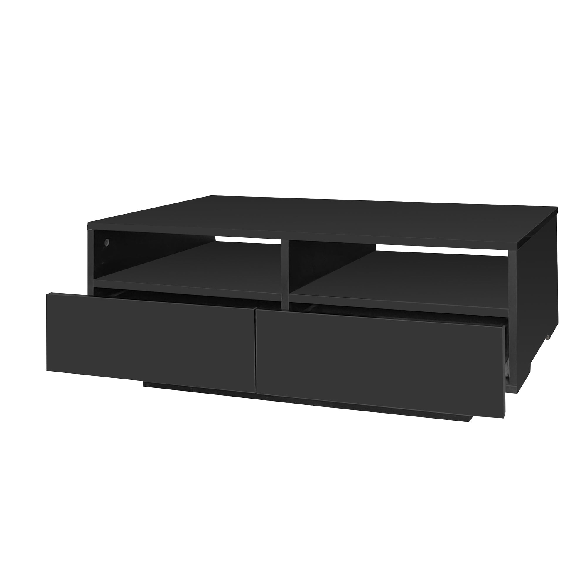 Logidon LED high gloss coffee table with 4 drawers and 16 colors LED USB