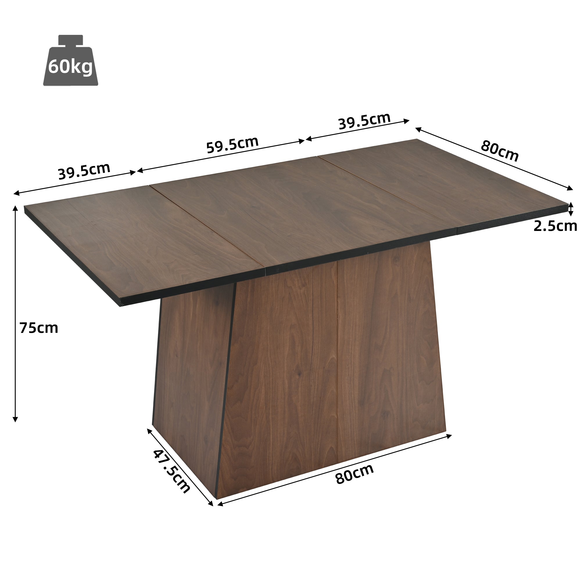 Logidon eettafelset 5-delig 138x80 cm beige stoelen houtnerf