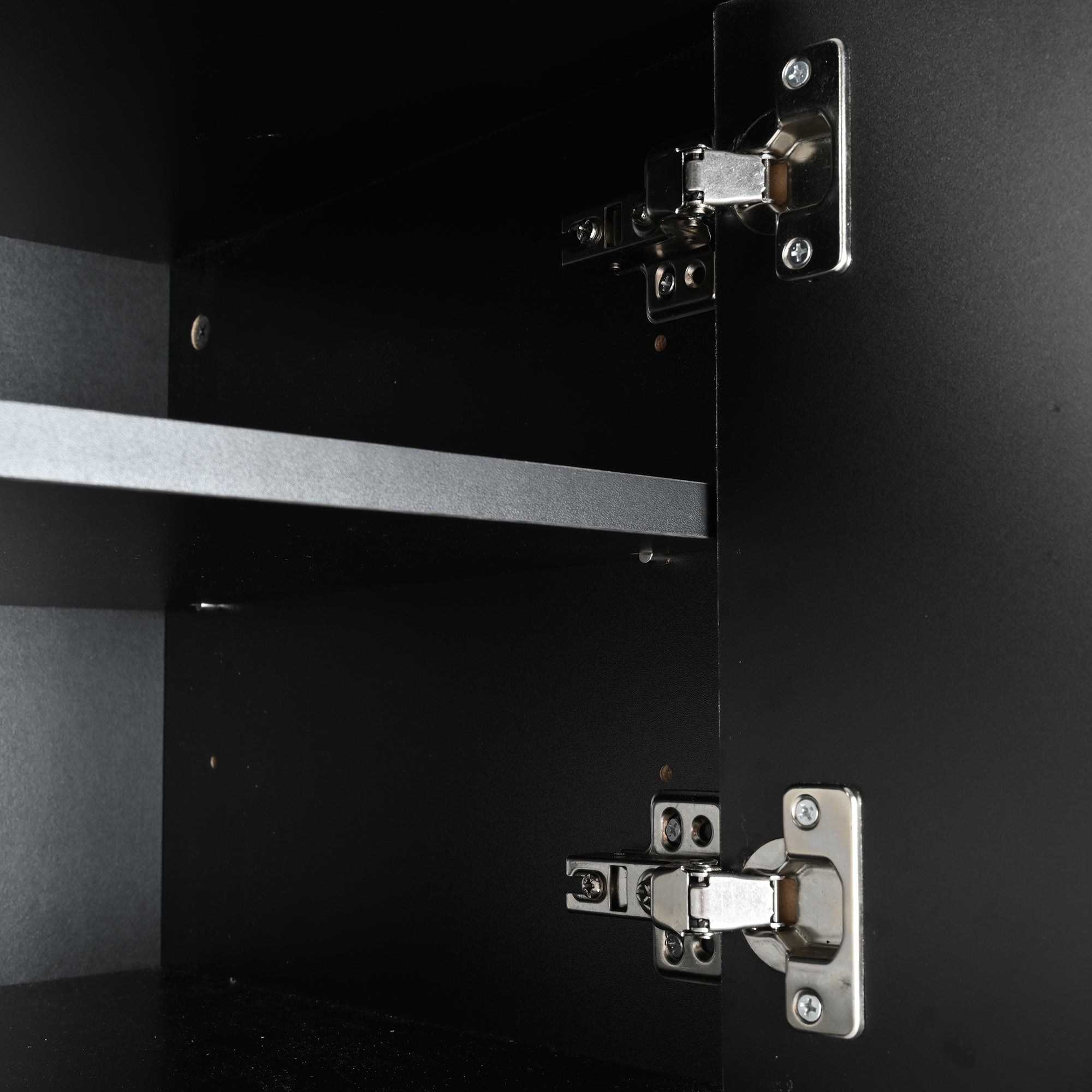 Logidon Zwart TV-meubel met Gouden Tafelpoten 190 cm