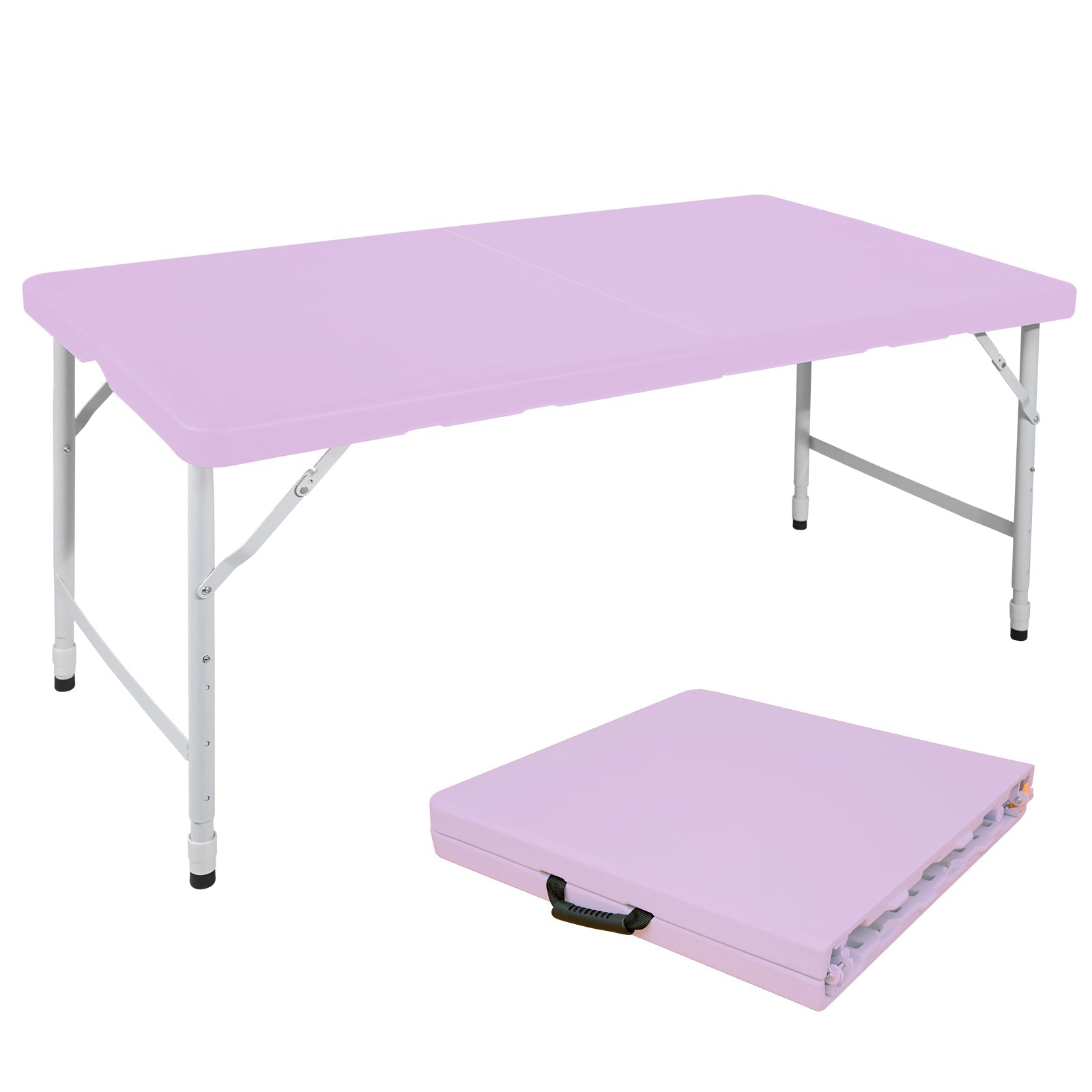 Logidon 125 cm klaptafel paars met handvat, in hoogte verstelbaar tot 135 kg