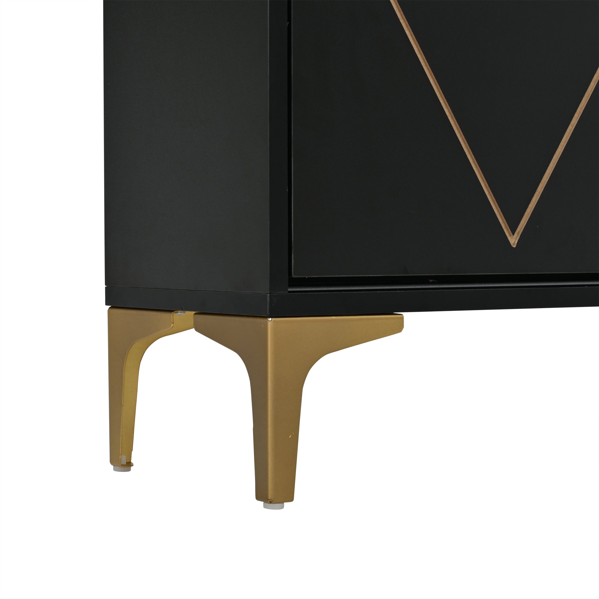 Logidon shoe cabinet 80x25x117 cm black with folding doors and four shoe shelves
