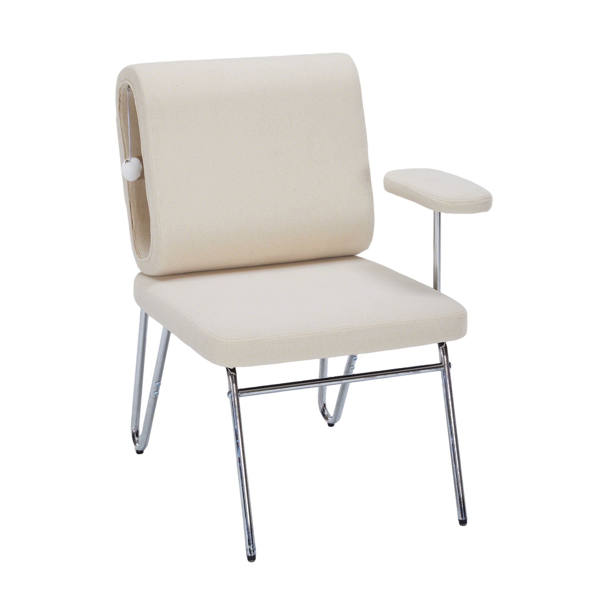 Logidon Bureaustoel Met Kattenmand Beige Brede Zitting