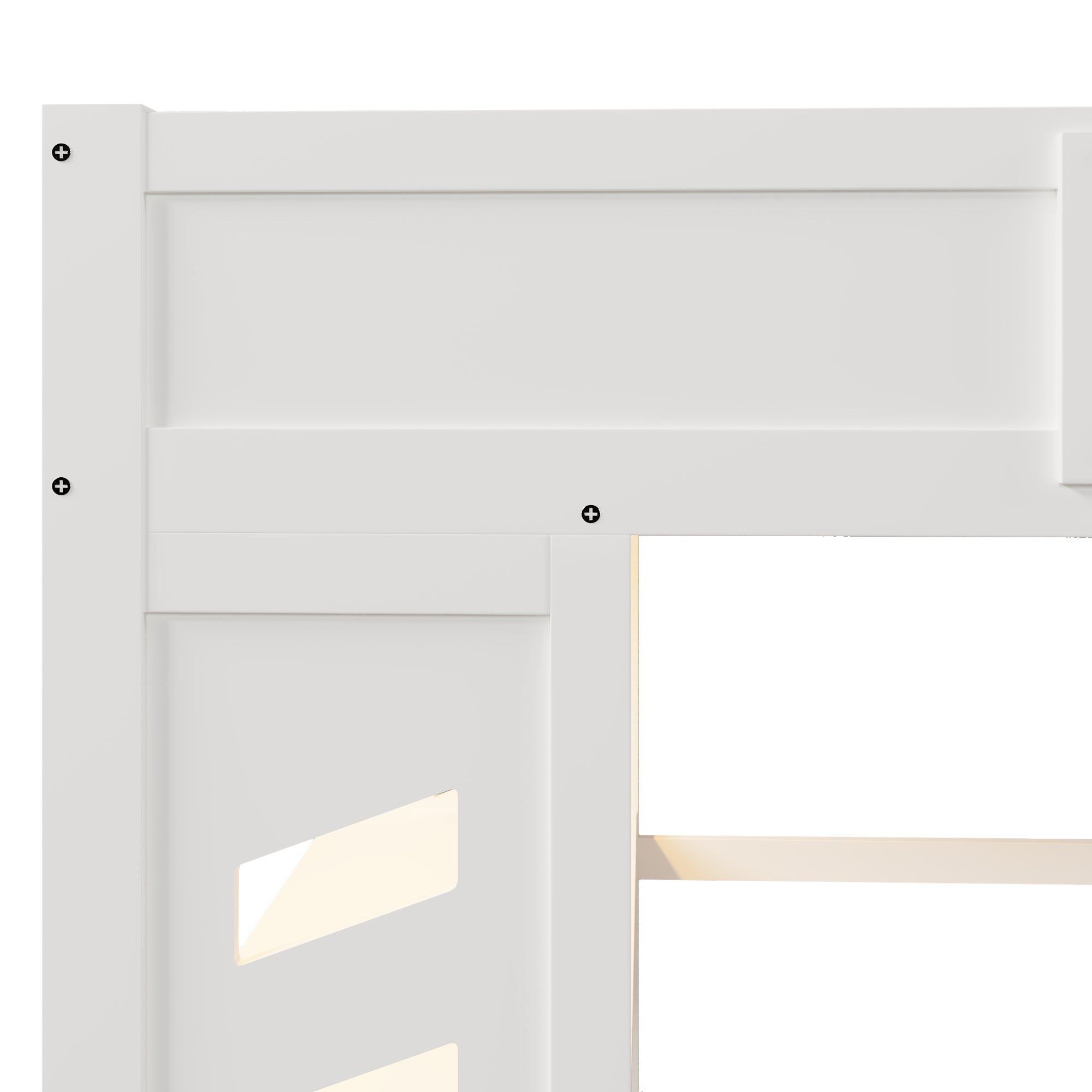 Logidon hoogslaper 140x200 cm wit gamingbed met bureau LED