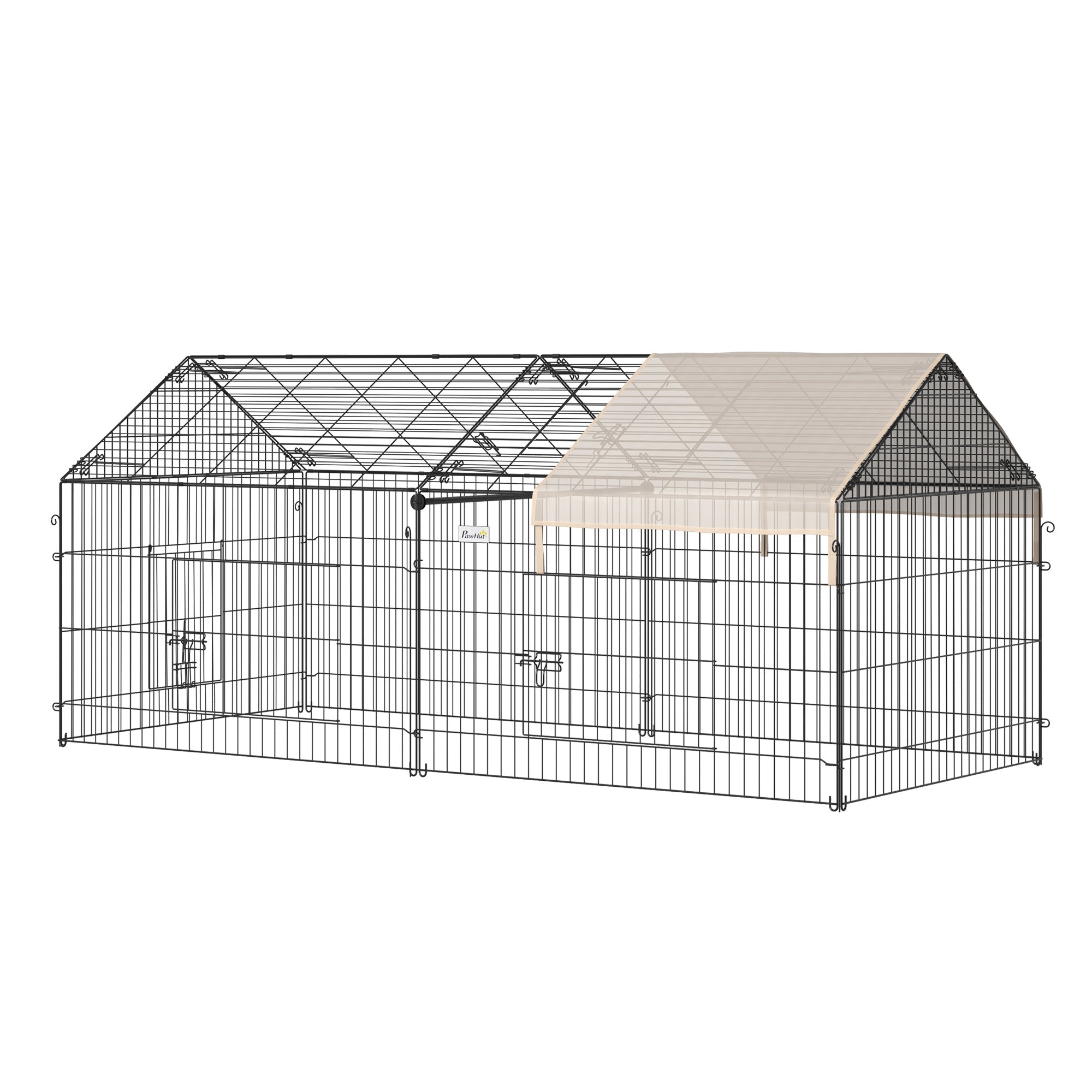 Logidon buitenverblijf met zonwering voor kleine dieren 220x103x103 cm