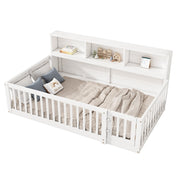 Logidon Daybed 90x200cm witte slaapbank met opbergvak