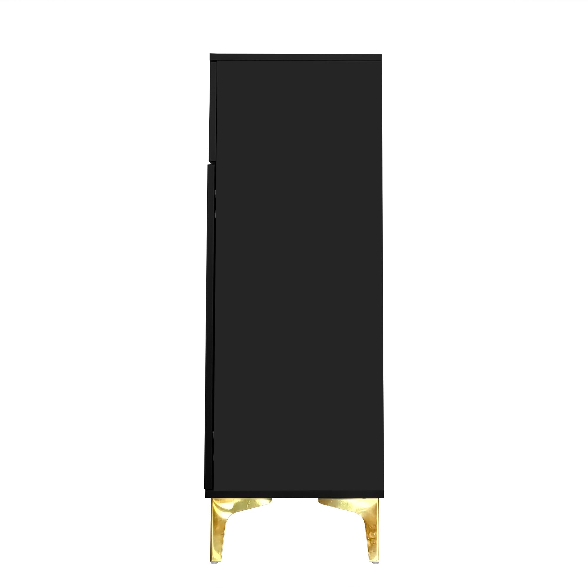 Logidon Elegant Sideboard Black Structure Panels Adjustable Shelves