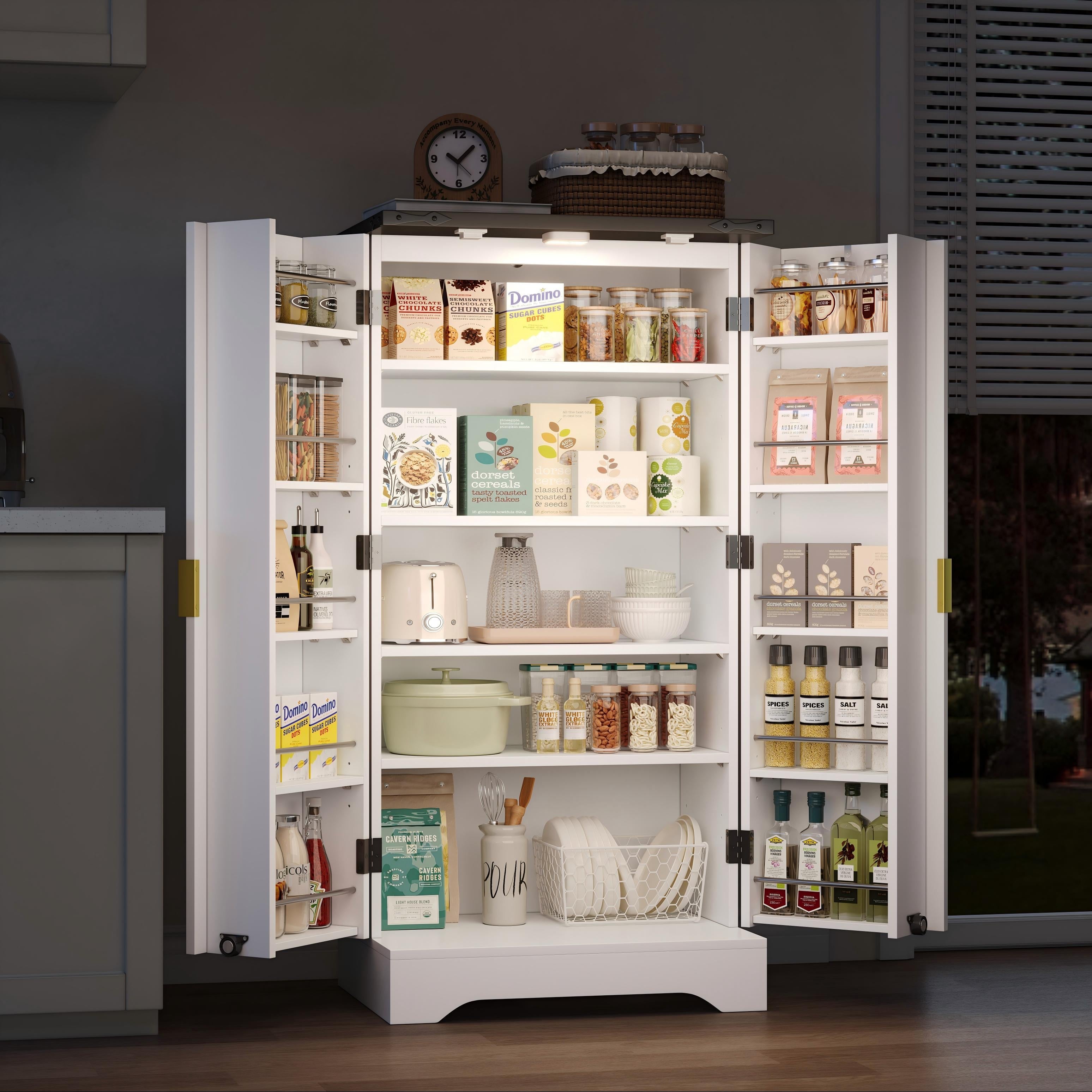 Logidon keukenkast wit met LED sensorlicht 120x60,5x40 cm
