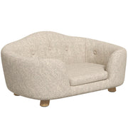 Logidon Hondensofa Crème Wit Met Kussens Houten Voeten 70x47x30 Cm
