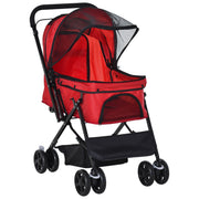 Logidon Hondenkar Oxford Rood 76,5x52x95cm voor kleine honden en katten