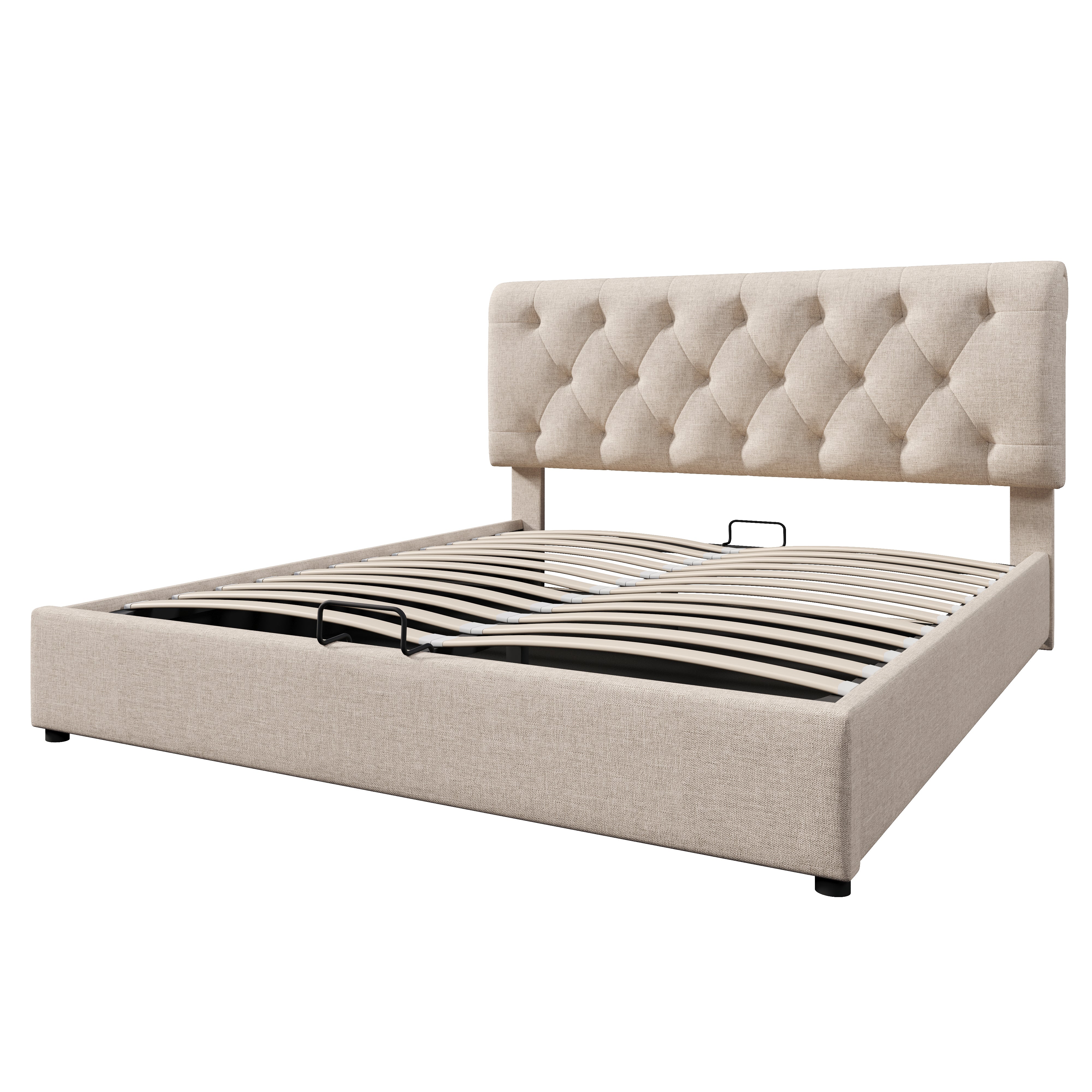 Logidon gestoffeerd bed 140x200 cm met verstelbaar hoofdbord en opbergruimte