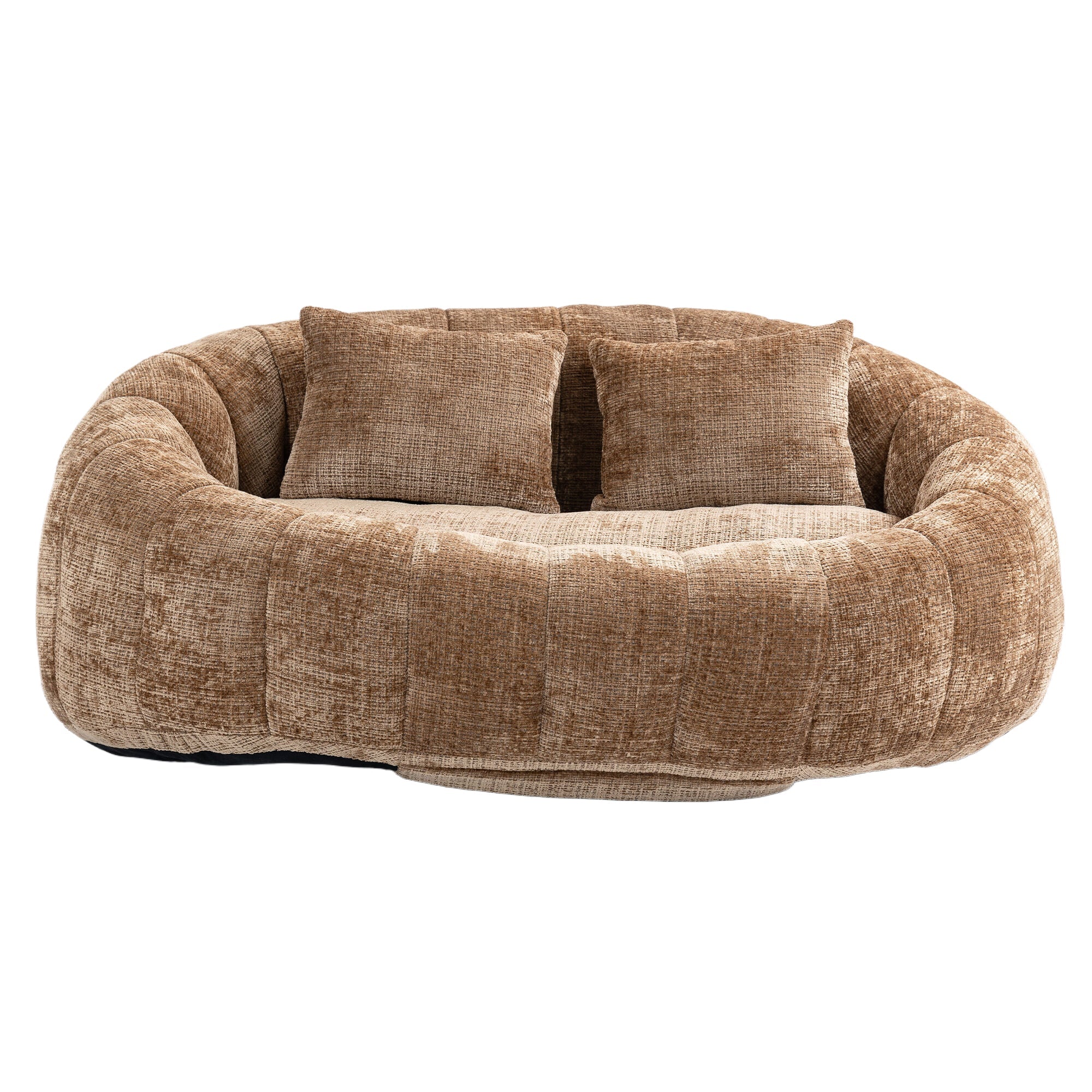 Logidon Zitzakbank Luxe Chenille Koffie Lounge Stoel