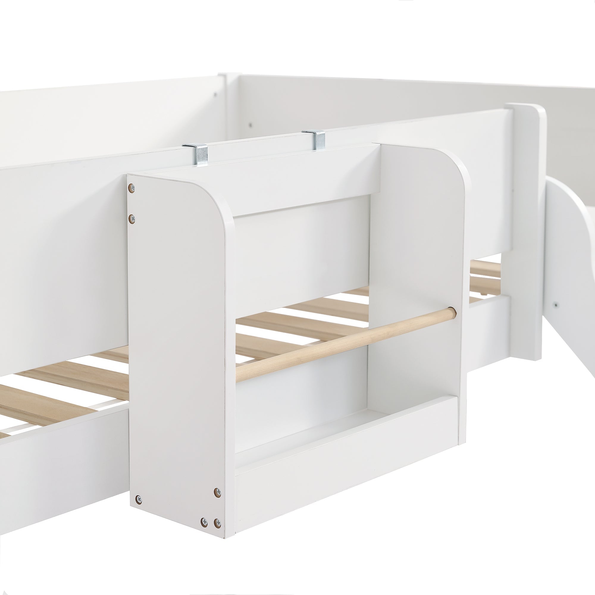 Logidon complete bedroom 3-piece loft bed with slide white/natural