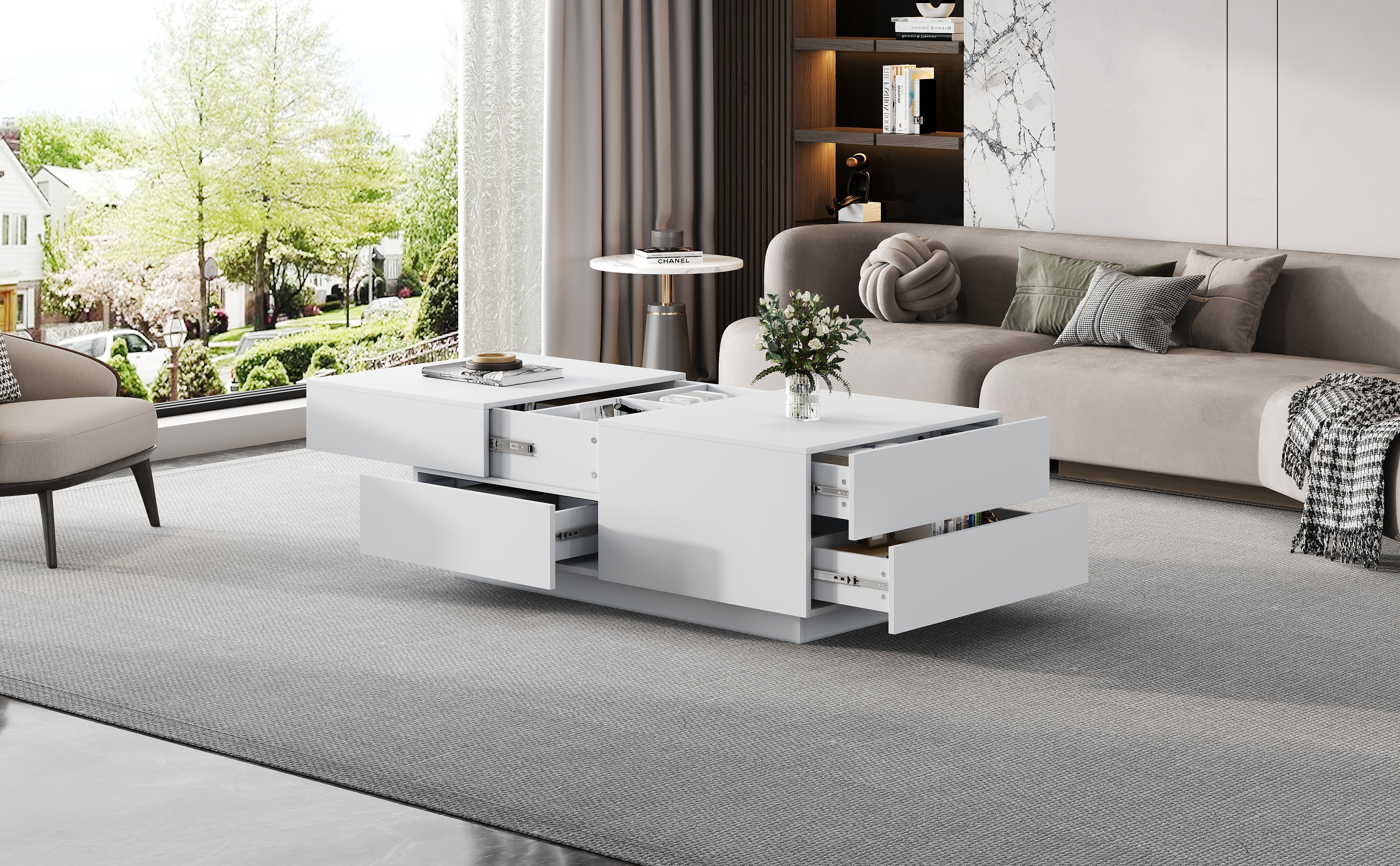 Logidon moderne salontafel met schuiflades 90x55x45