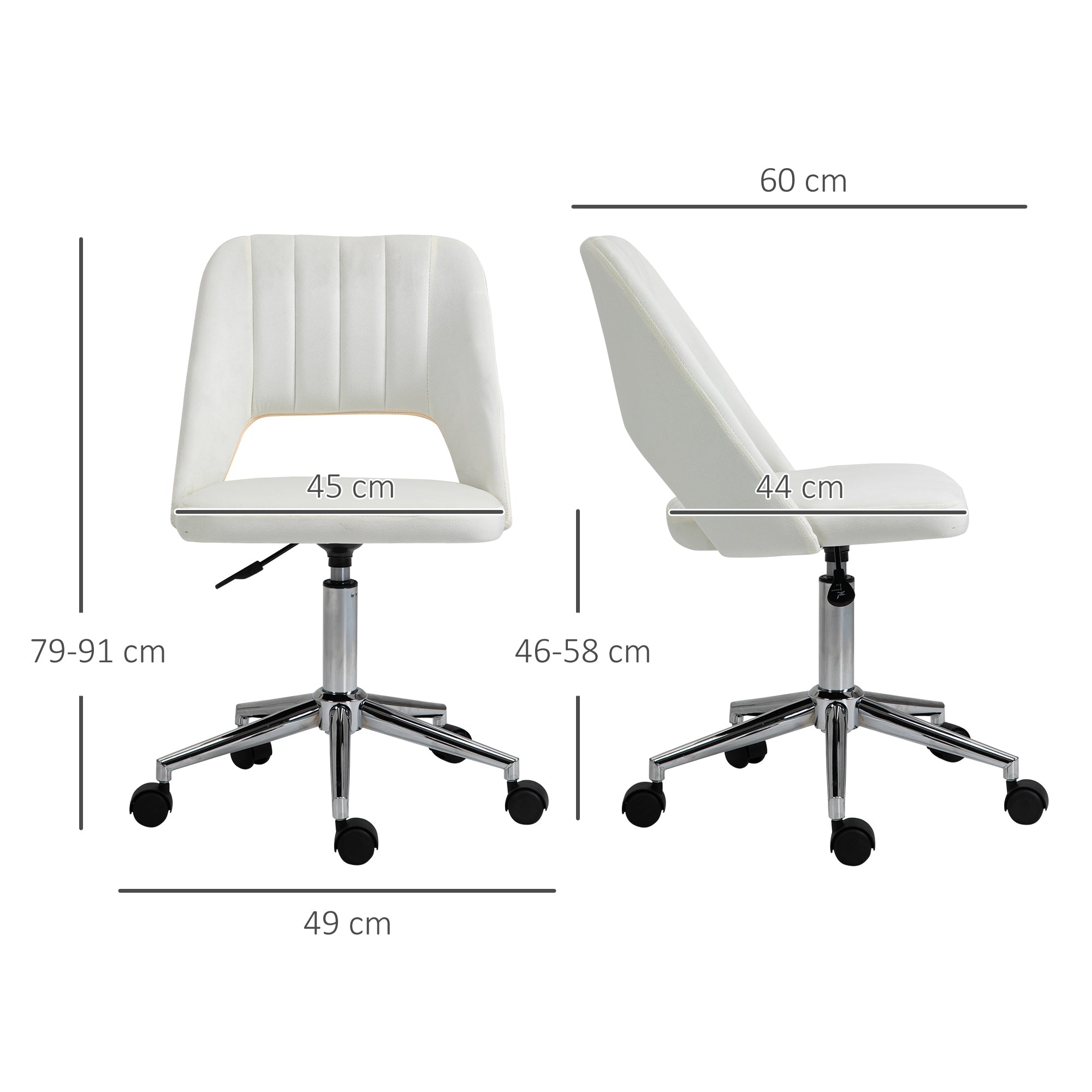 Logidon Vinsetto Draaistoel Beige Stof Ergonomisch In Hoogte Verstelbaar