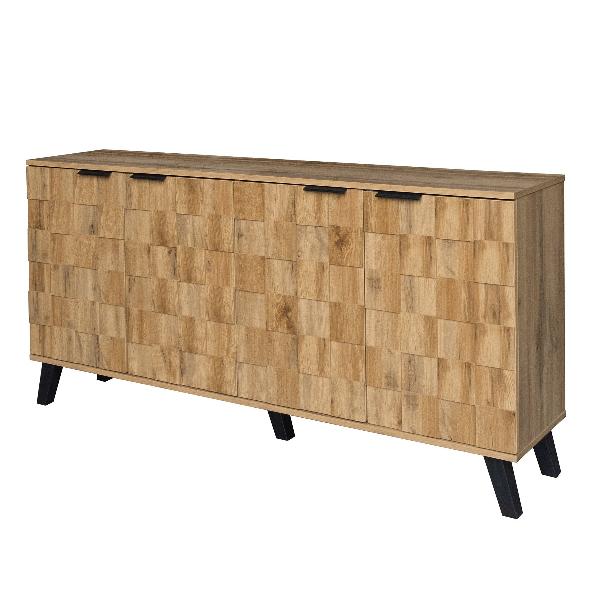 Logidon Modern dressoir vier deuren 160,5 x 35,5 x 78 cm