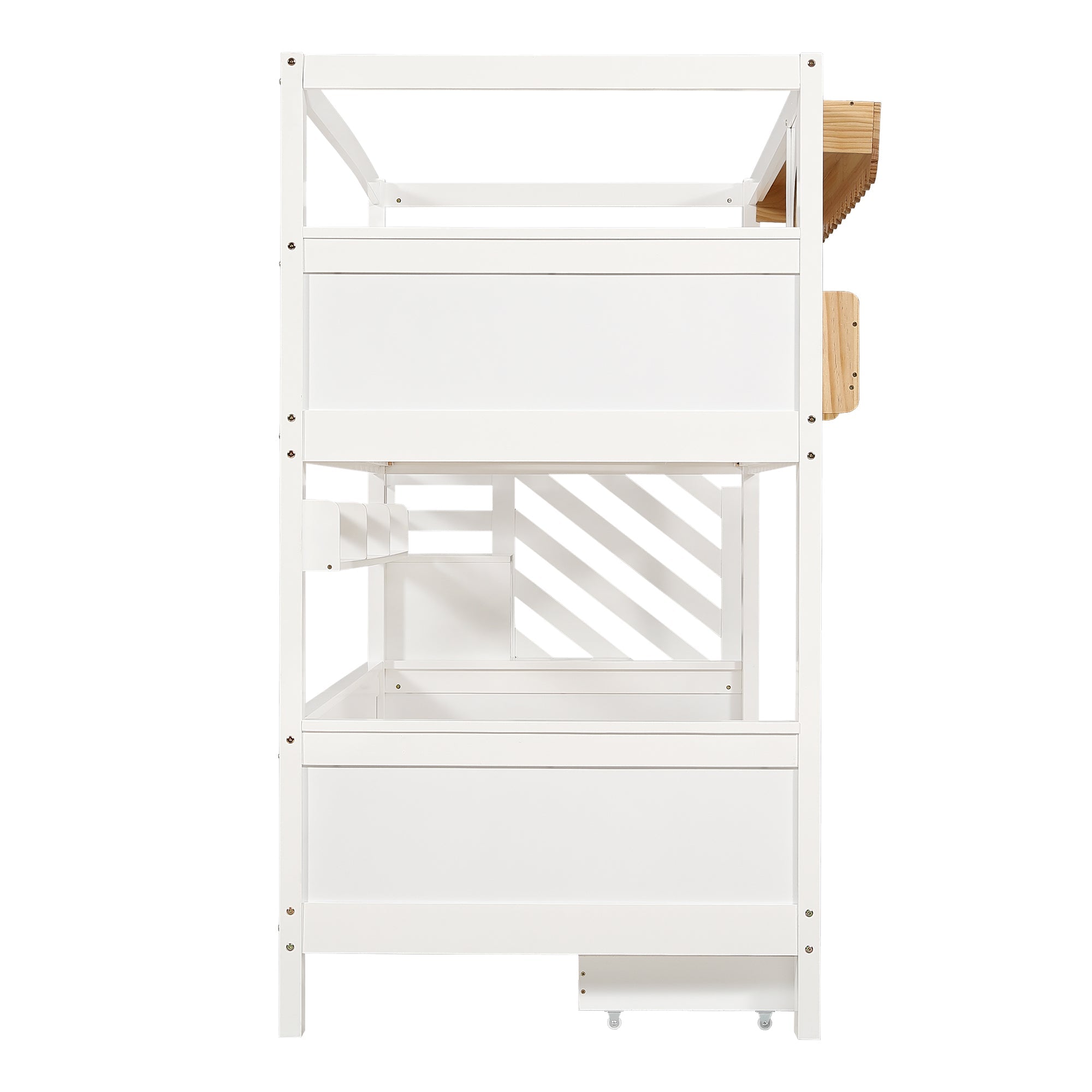 Logidon stapelbed 90x200 cm wit-naturel met trapkast
