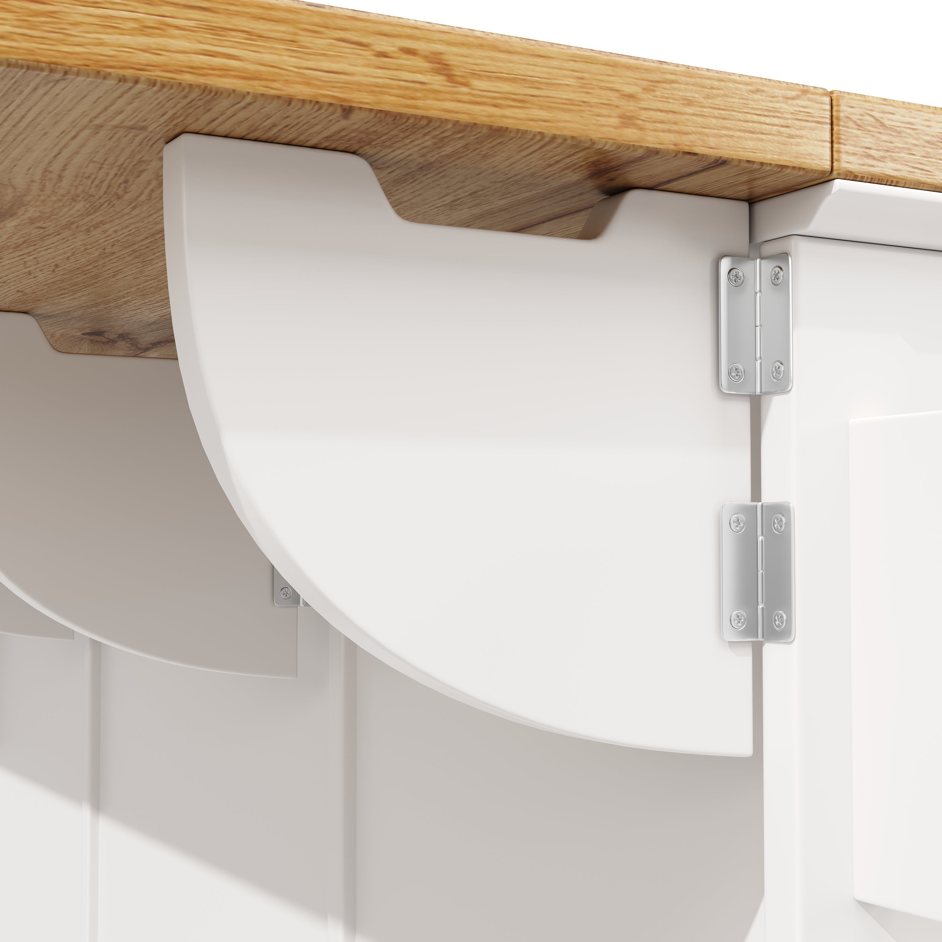Logidon Keukeneiland Wit Houten Blad 140x40x95 cm Met Wielen