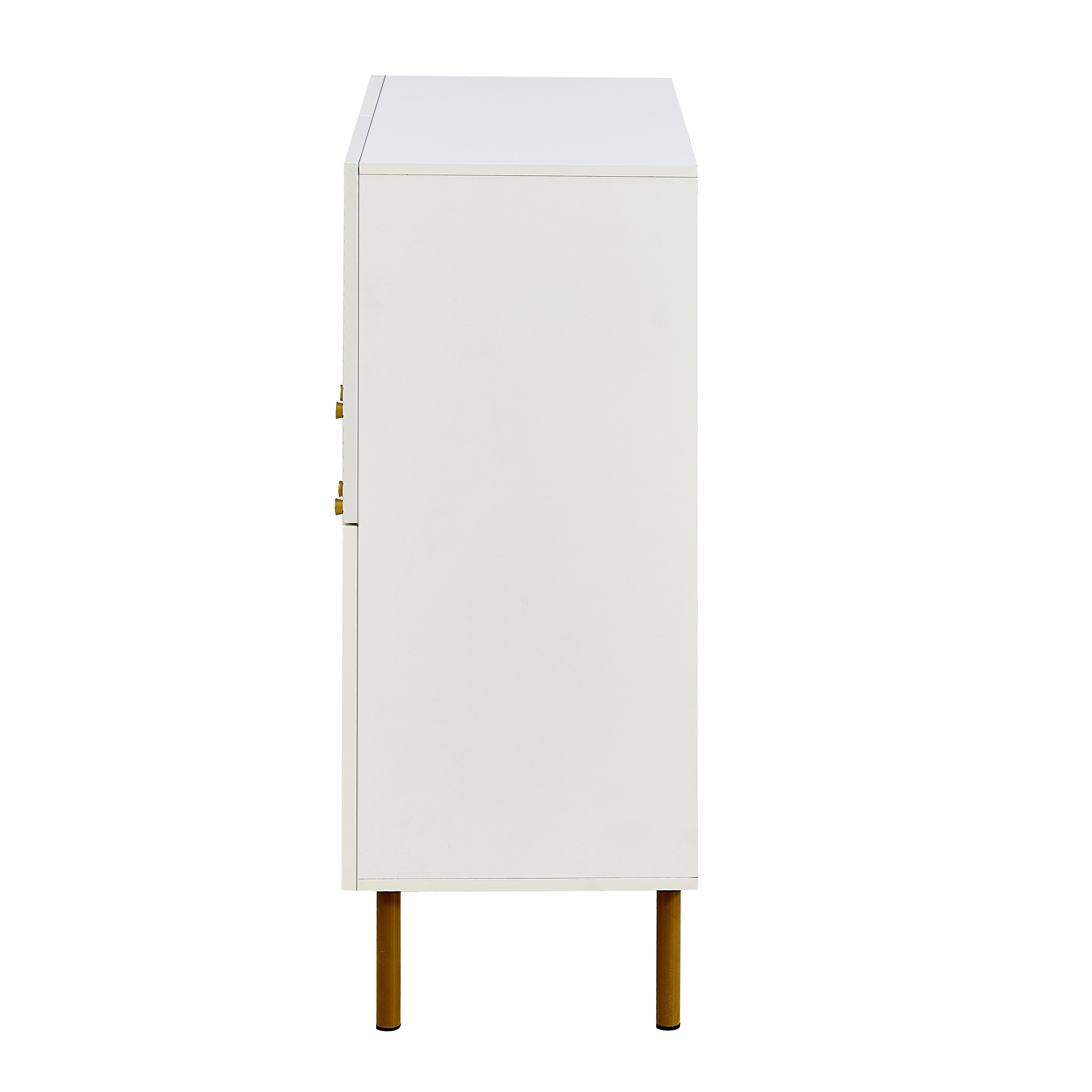 Logidon Wit MDF dressoir 80x36x90 cm zinken handvat stalen poten