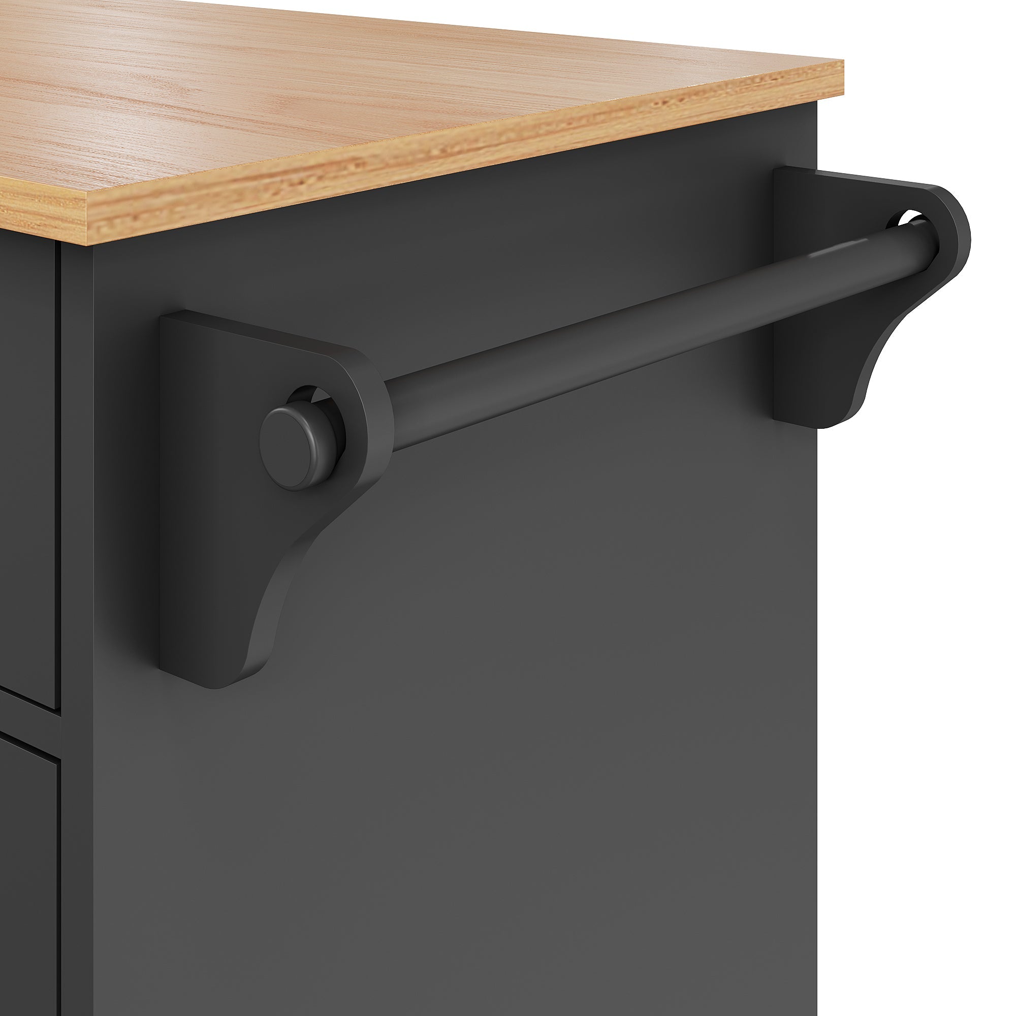 Logidon Restauratiewagen Zwart 134x46x92 cm Mobiel DualUse Design
