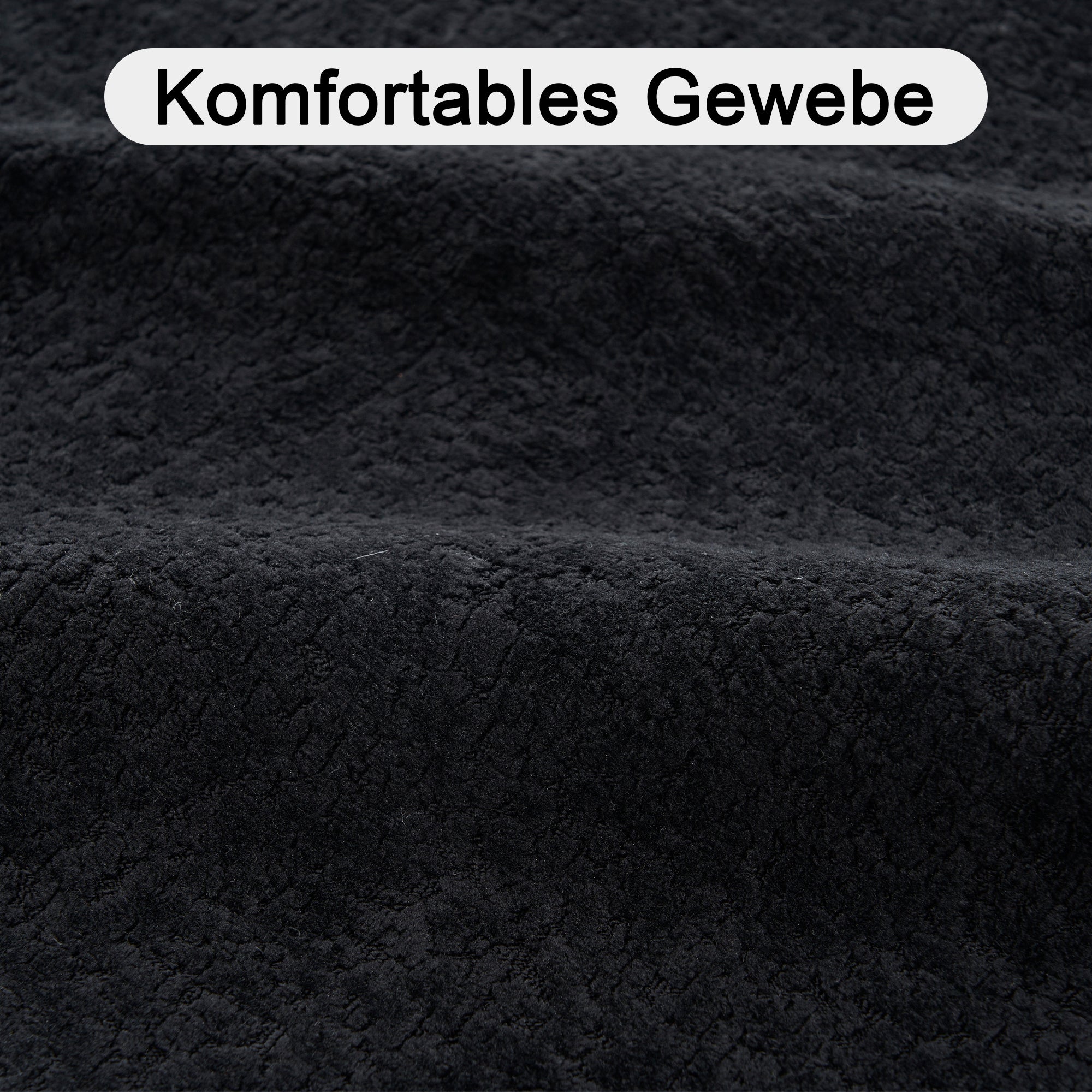 Logidon Cloud Bench Velvet Zwart Modulaire 5-zitsbank