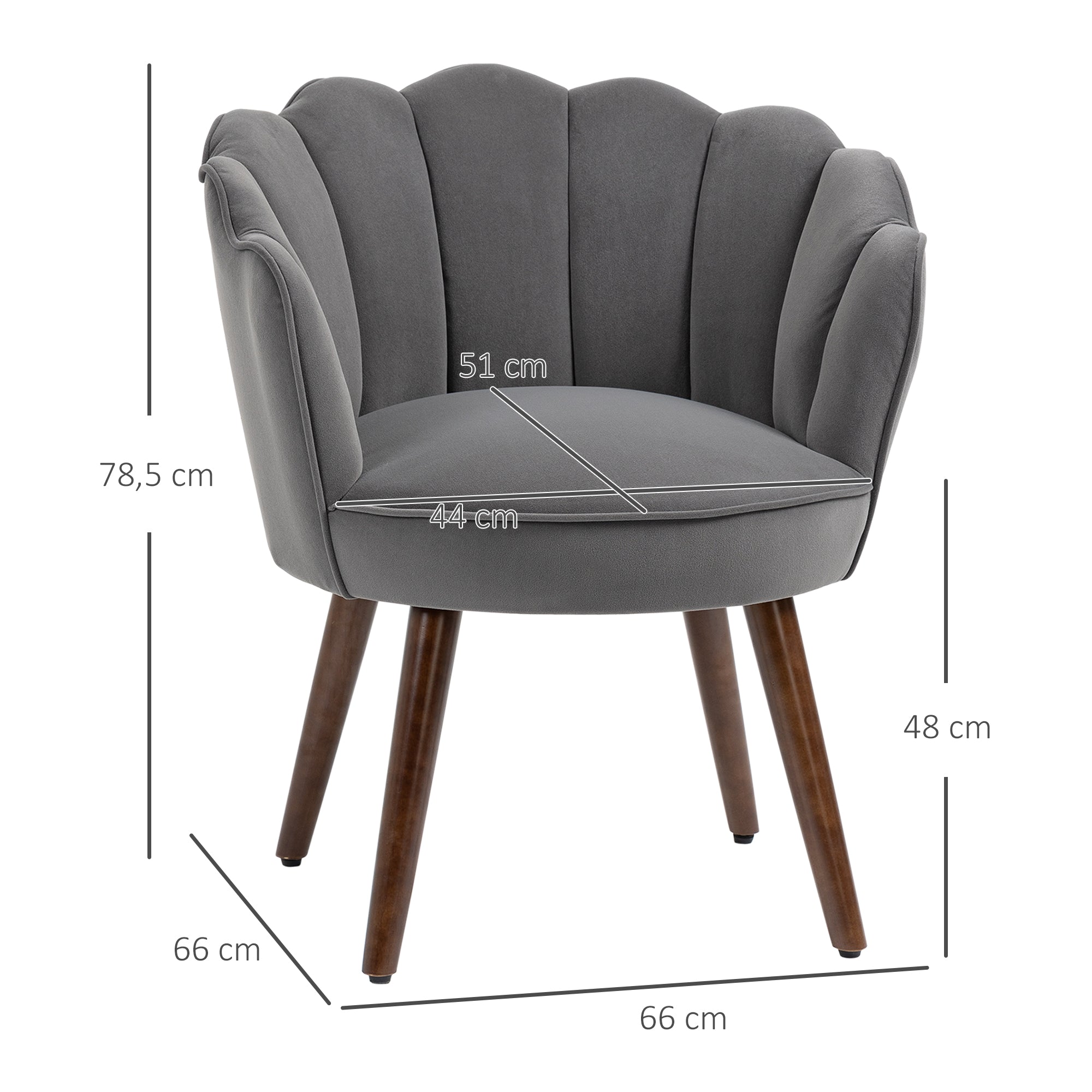 Logidon eetkamerstoel donkergrijs stof armleuningen fauteuil 66x72x79 cm