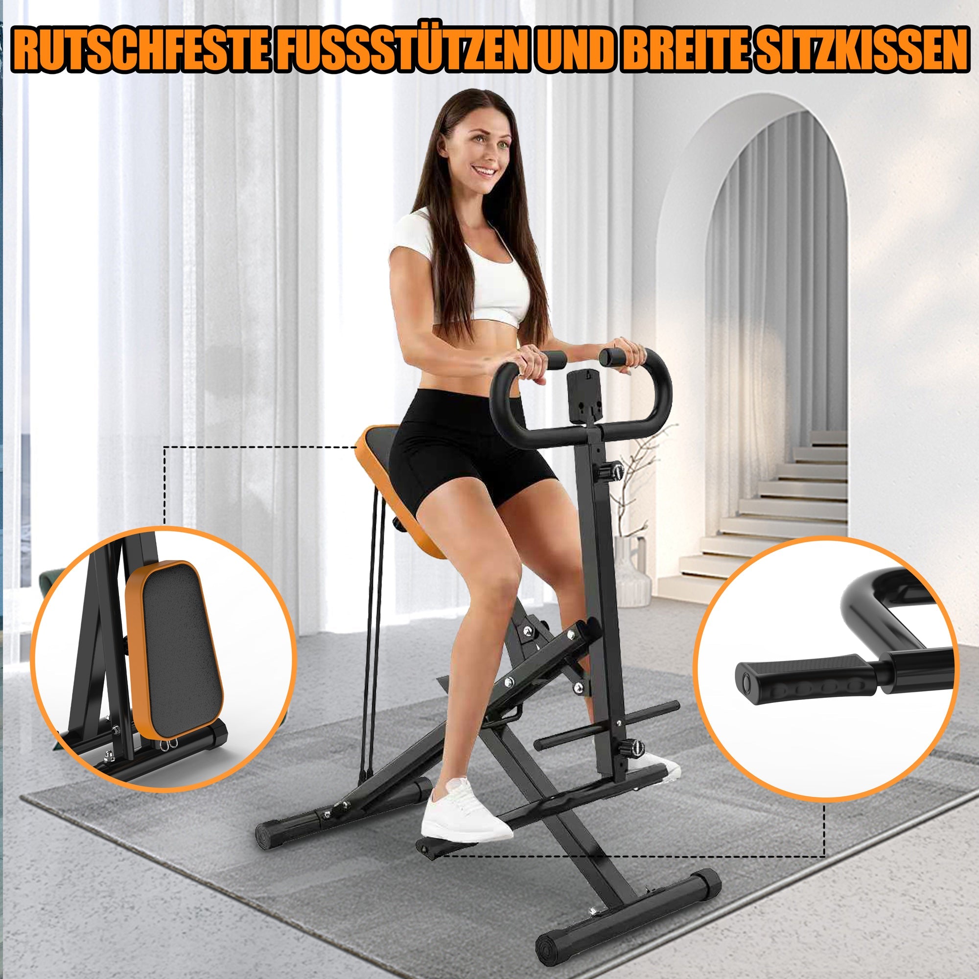 Logidon Squat Machine Foldable Black Compact Full Body Trainer
