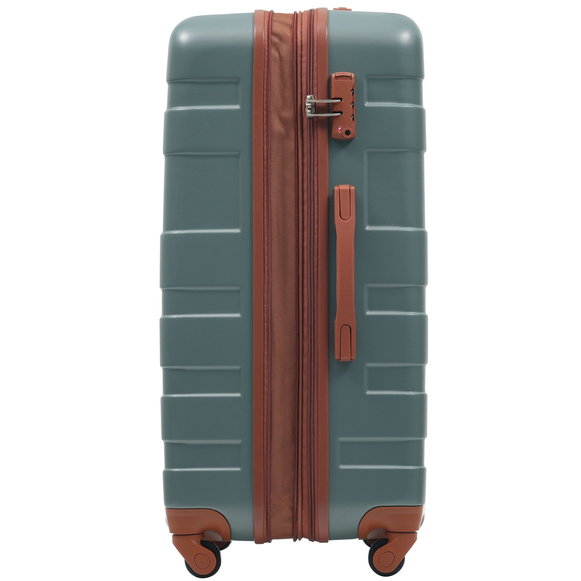 Logidon Hardshell Koffer 28 Inch Donkergroen Bruin TSA 4 Wielen