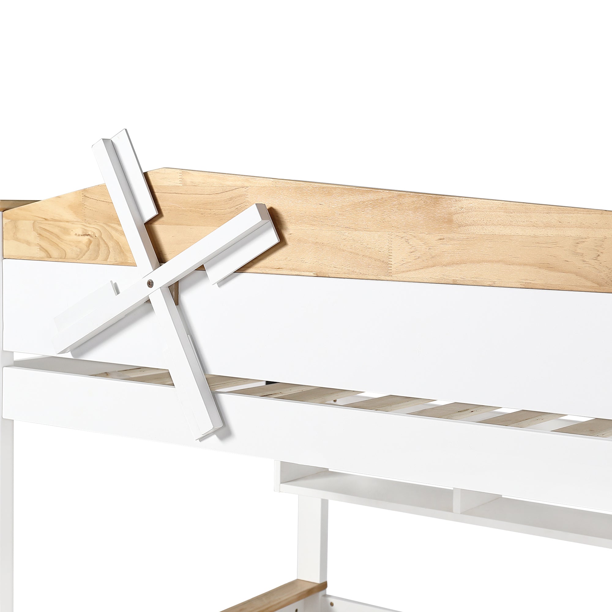 Logidon Stapelbed Met Molen Wit Naturel 90x200 cm en 140x200 cm