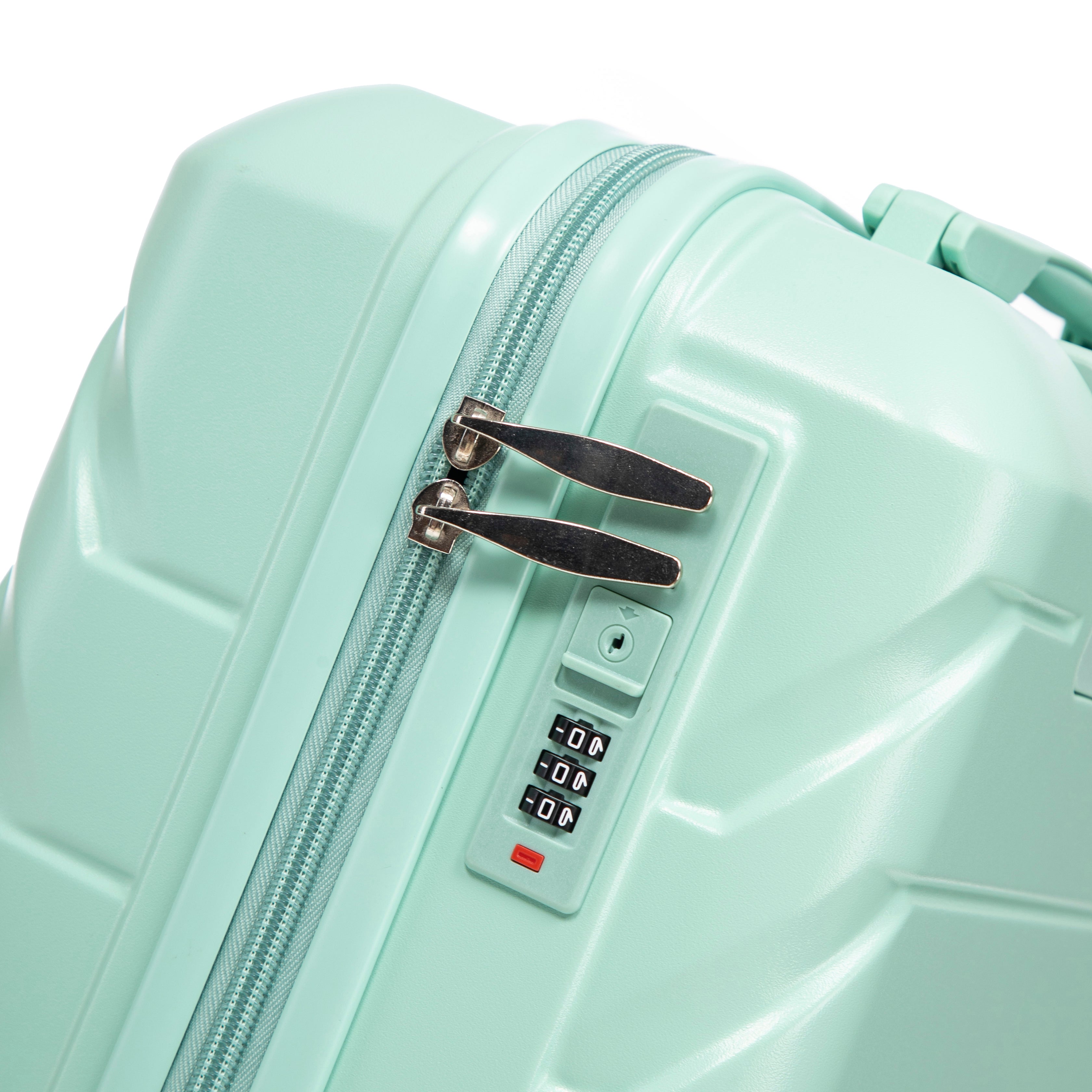 Logidon 14 en 19 inch ABS spinner kofferset mintgroen 2-delig