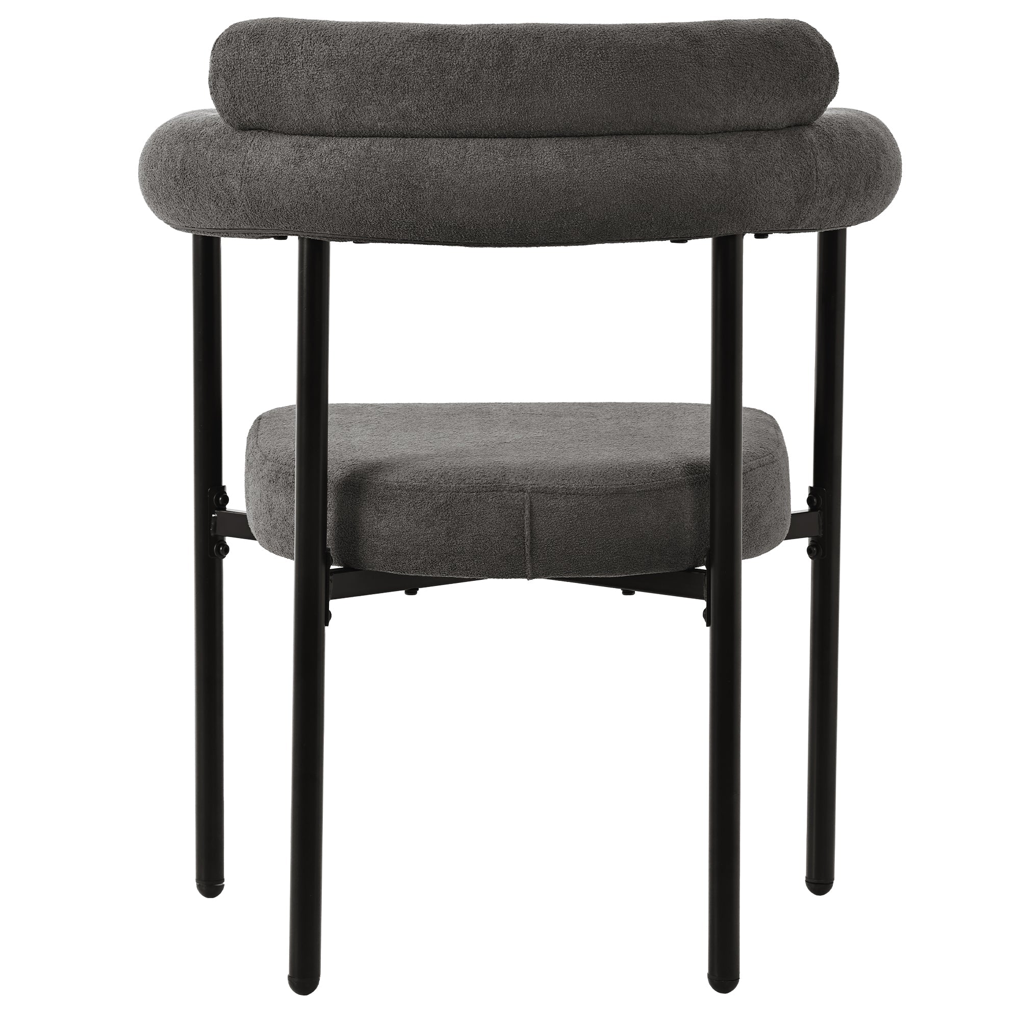 Logidon Set of 2 Dining Chairs Dark Gray Velvet Comfortable