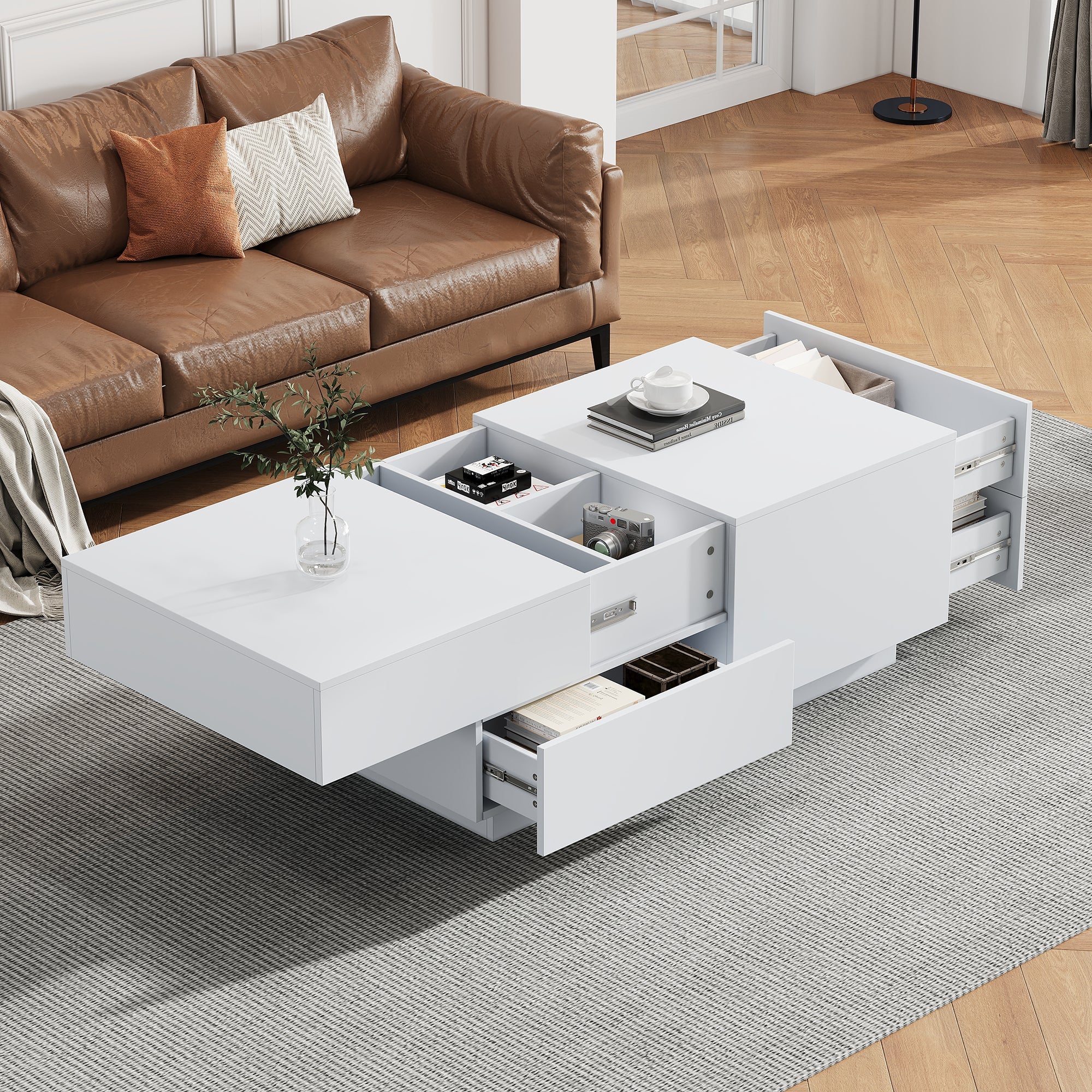 Logidon moderne salontafel met schuiflades 90x55x45