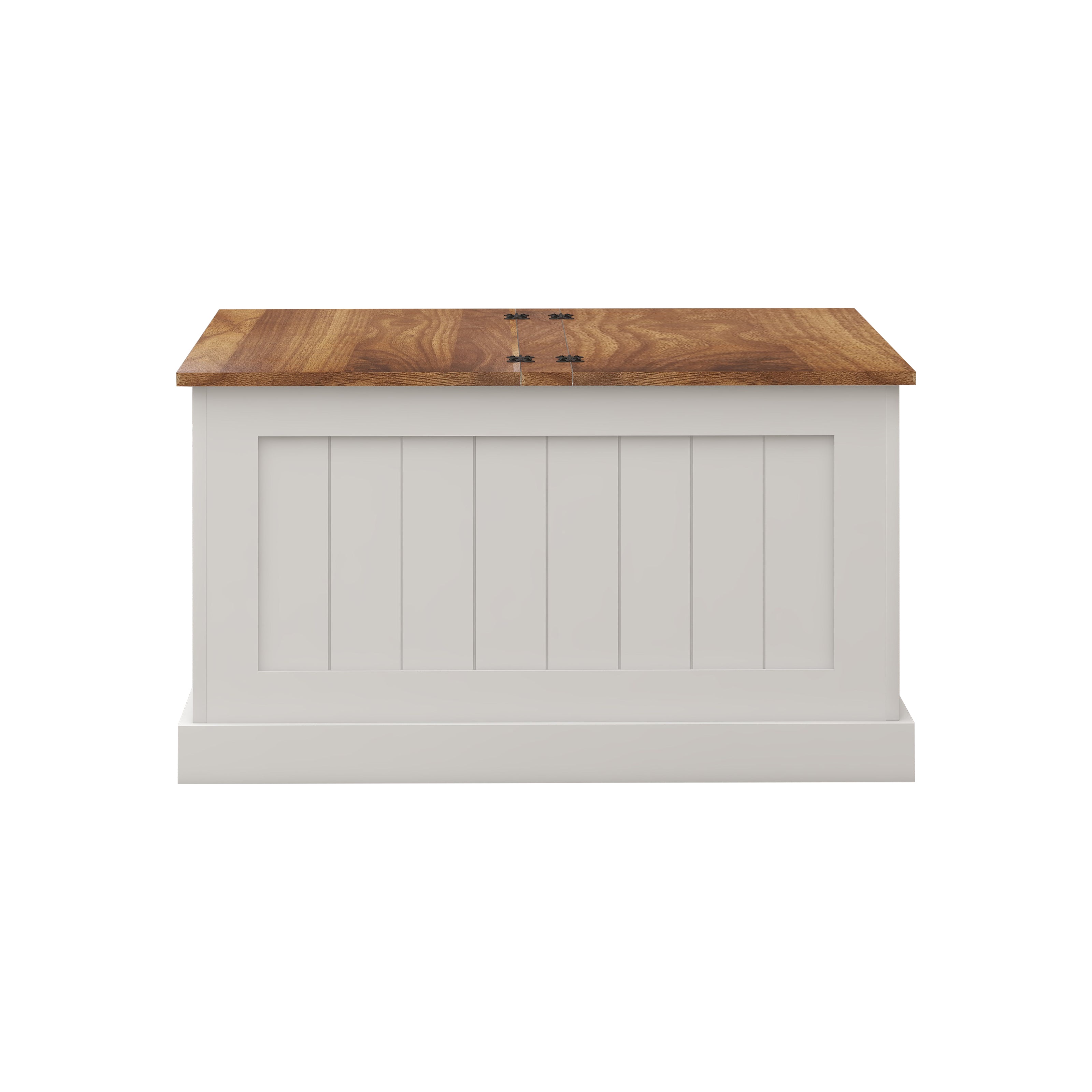 Logidon Boerderij salontafel 80x80 cm met hefblad en opbergruimte wit