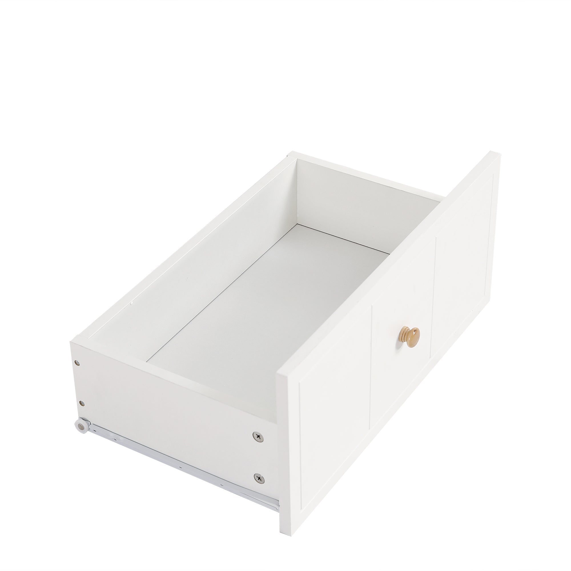 Logidon classic chest of drawers white natural with 3 drawers and 2 doors