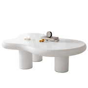 Logidon wolkvormige salontafel wit 97x67x32 cm MDF gelakt oppervlak