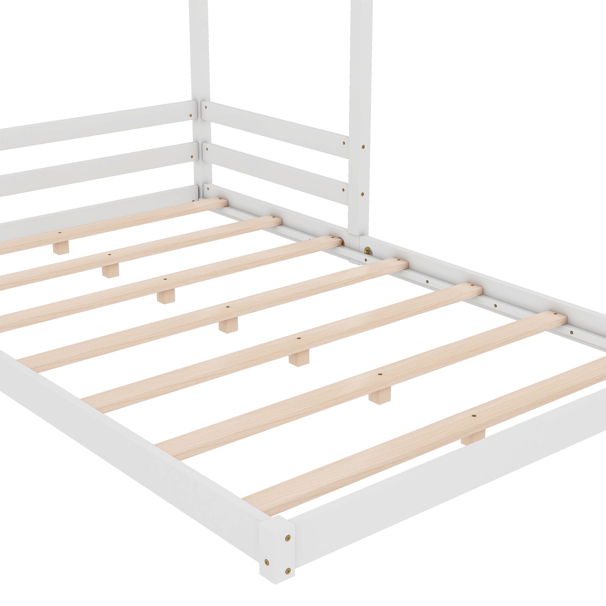 Logidon huisbed 140x200 wit grenenhout minimalistisch