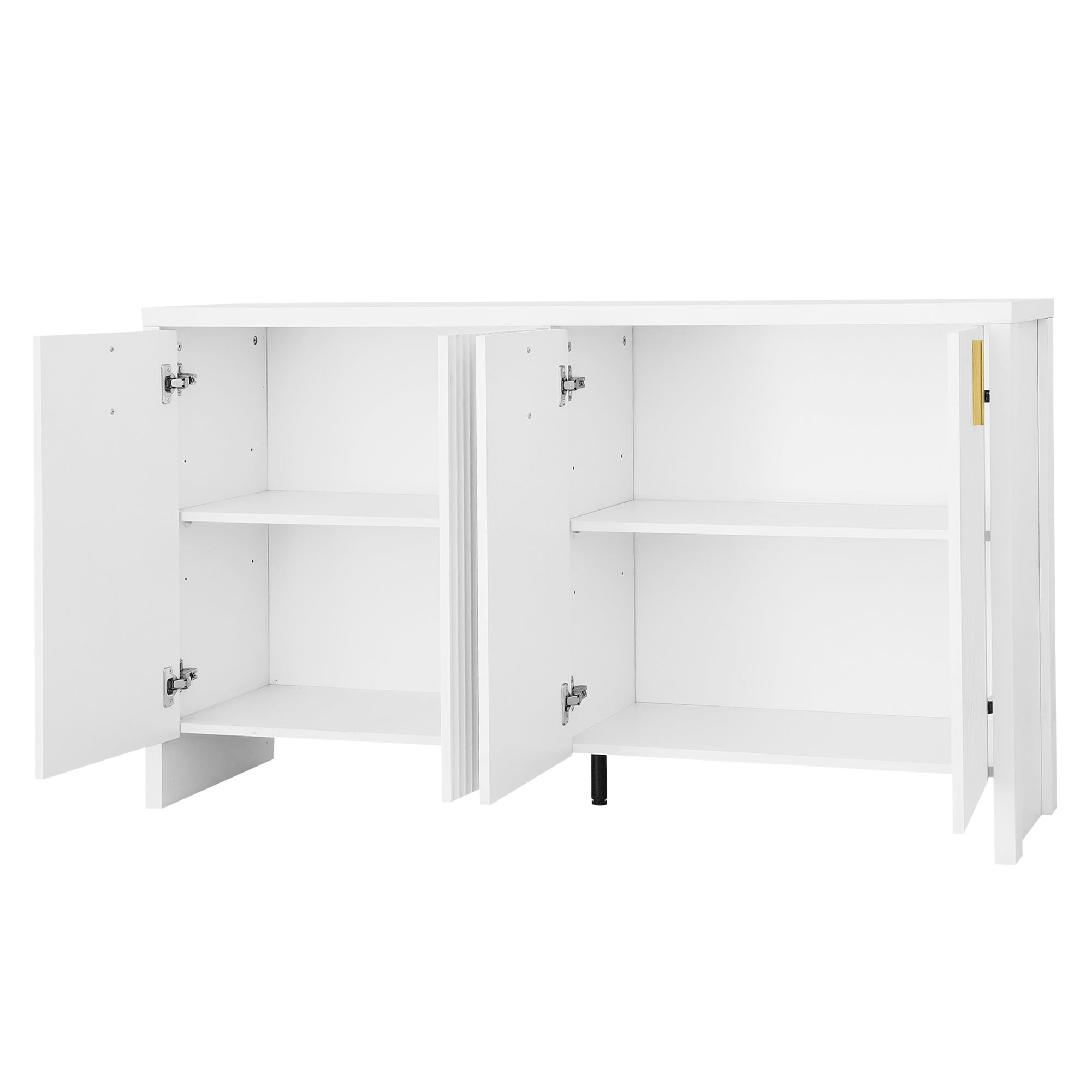 Logidon wit dressoir met gouden handgrepen en verstelbare planken
