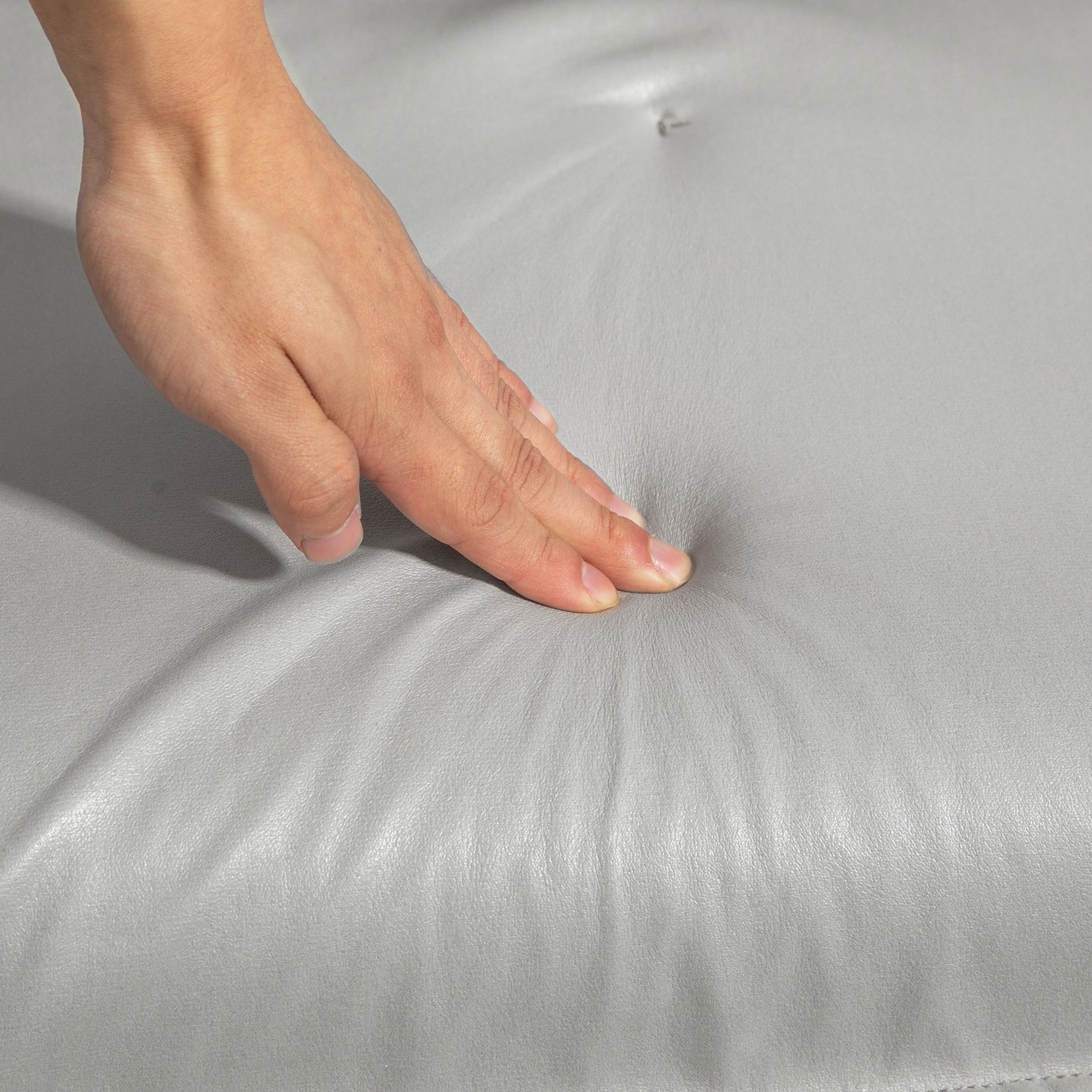Logidon 2-in-1 relaxstoel lichtgrijs verstelbare rugleuning