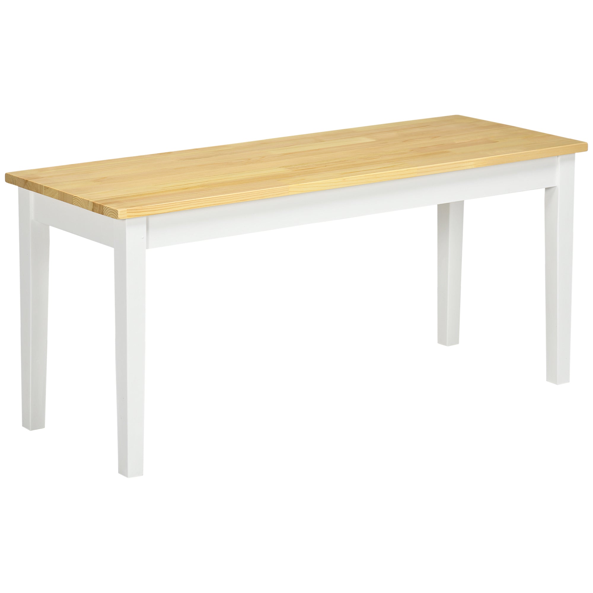 Logidon bank 2-zits wit grenenhout 102x36x45 cm, 220 kg