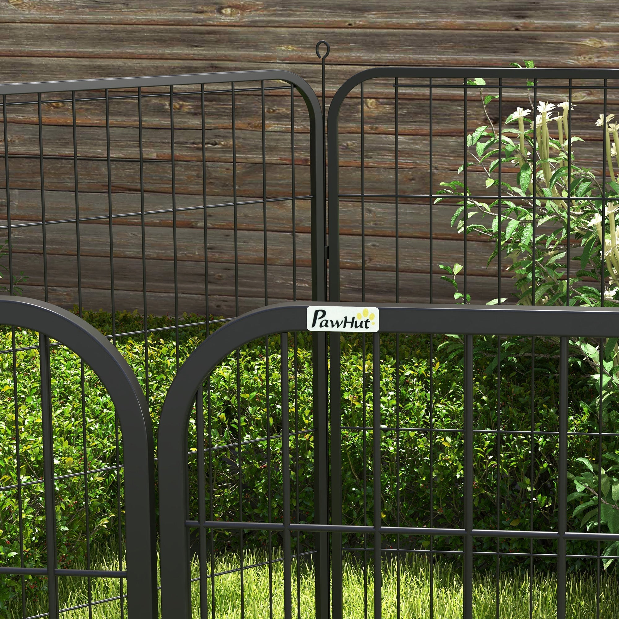 Logidon Puppy Run Zwart metalen box met deur 79x100 cm