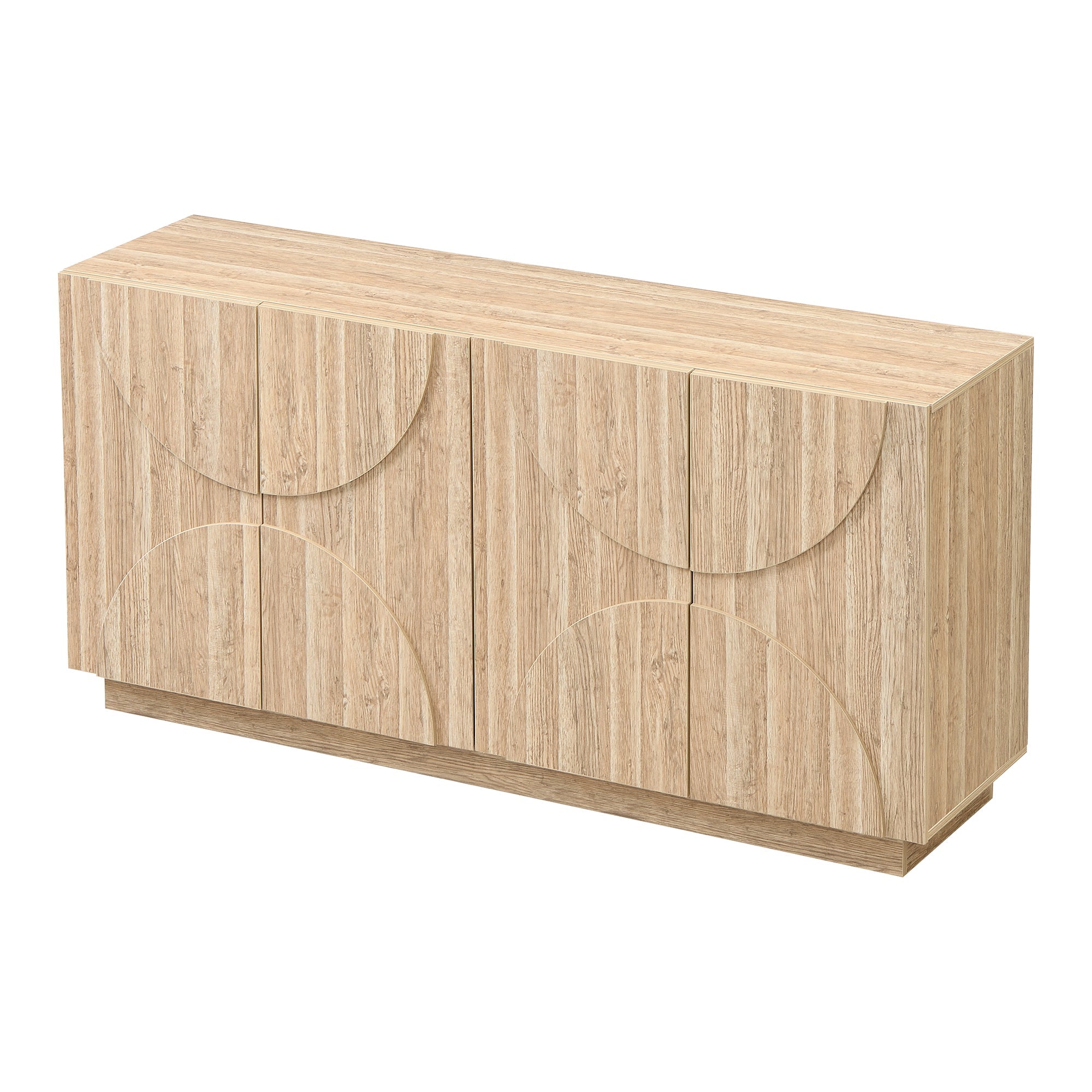 Logidon Dressoir 160x40x80 cm naturel hout met deuren en soft close