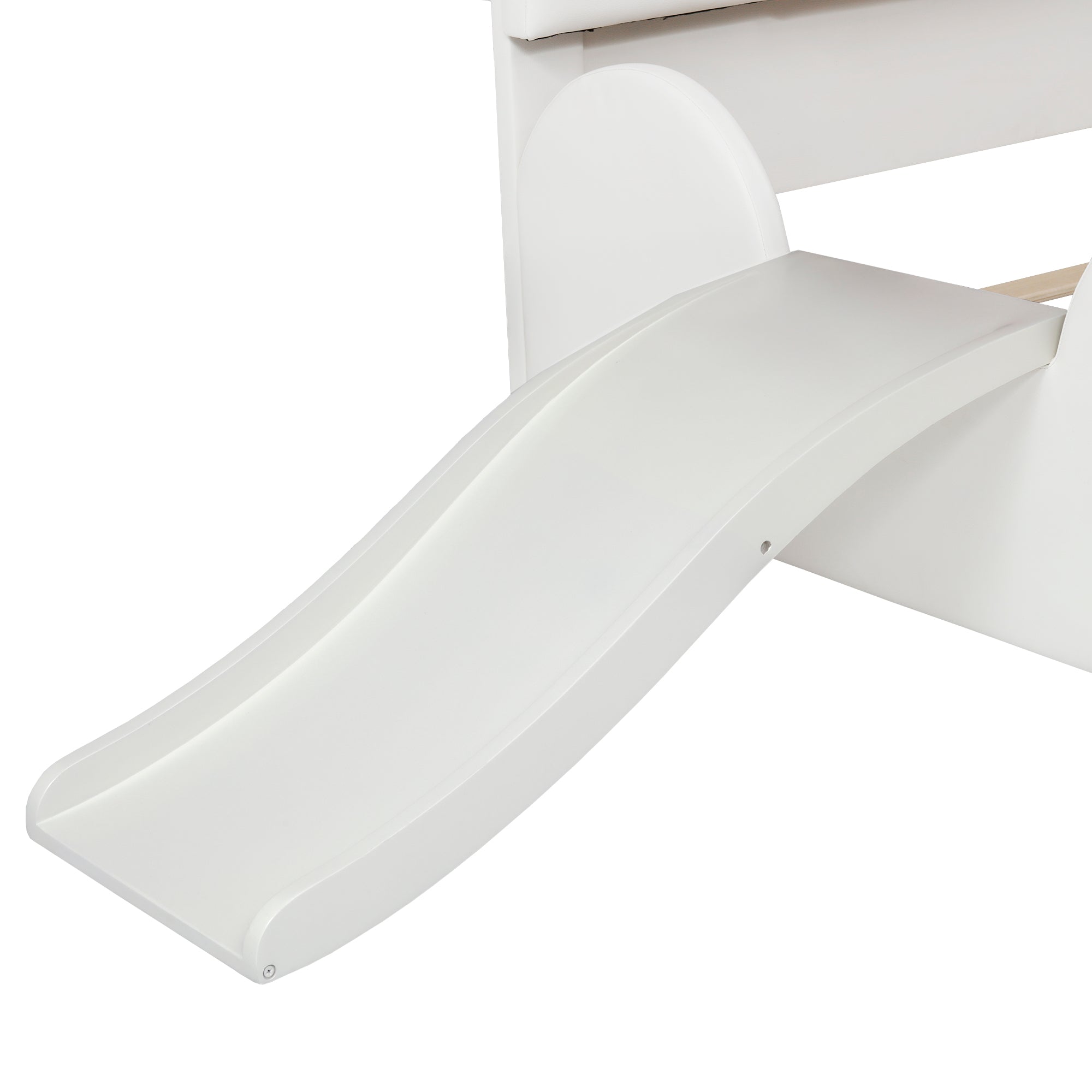 Logidon gestoffeerd bed 90x200 cm wit roze met kattenpoot hoofdeinde