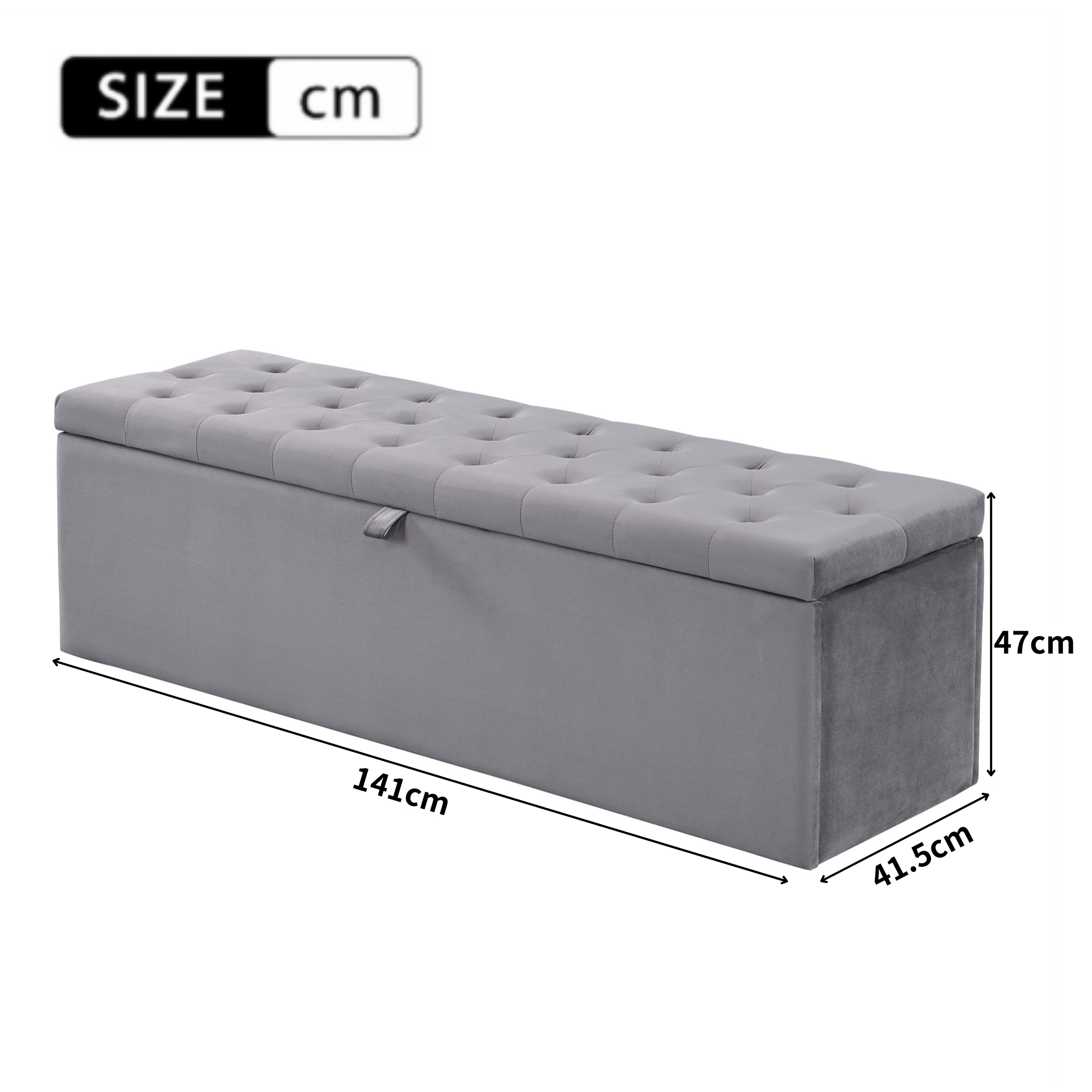 Logidon gestoffeerd bed 140x200 grijs fluweel met opbergruimte