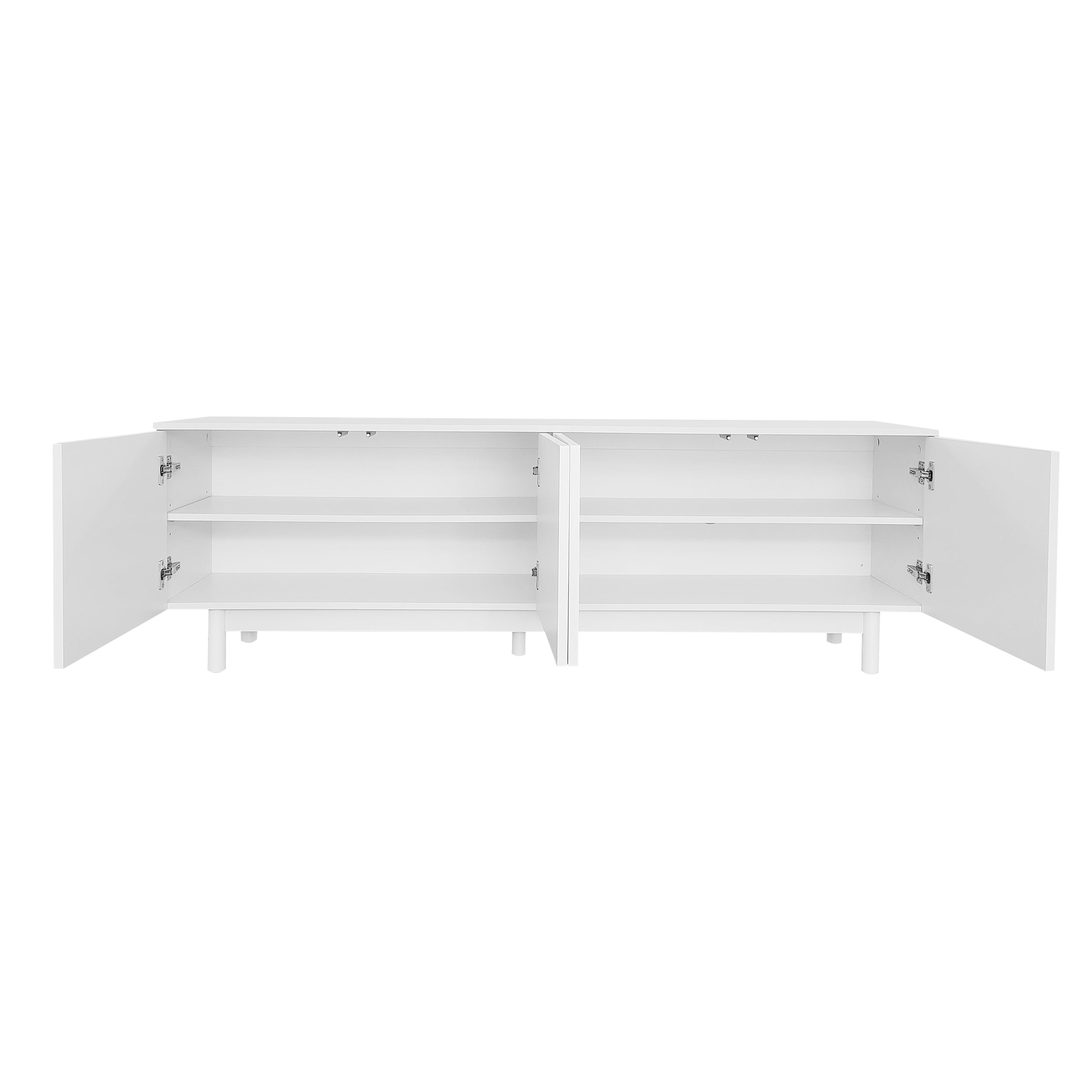 Logidon Lightweight lowboard TV furniture in luxury style white 175 cm