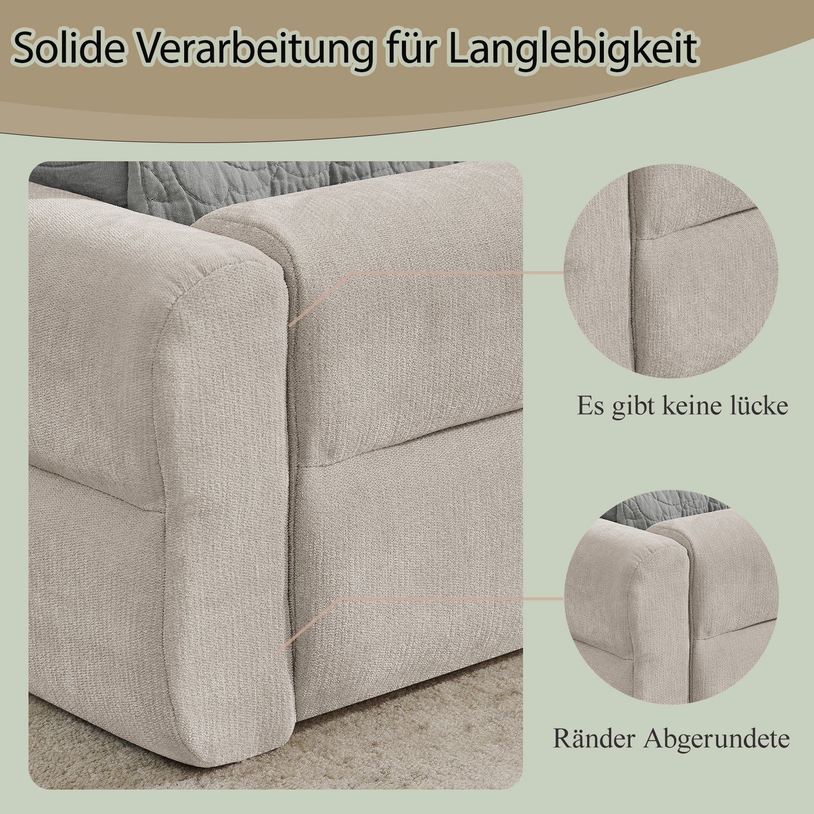 Logidon tweepersoonsbed 160x200 cm beige chenille comfortabel hoofdbord